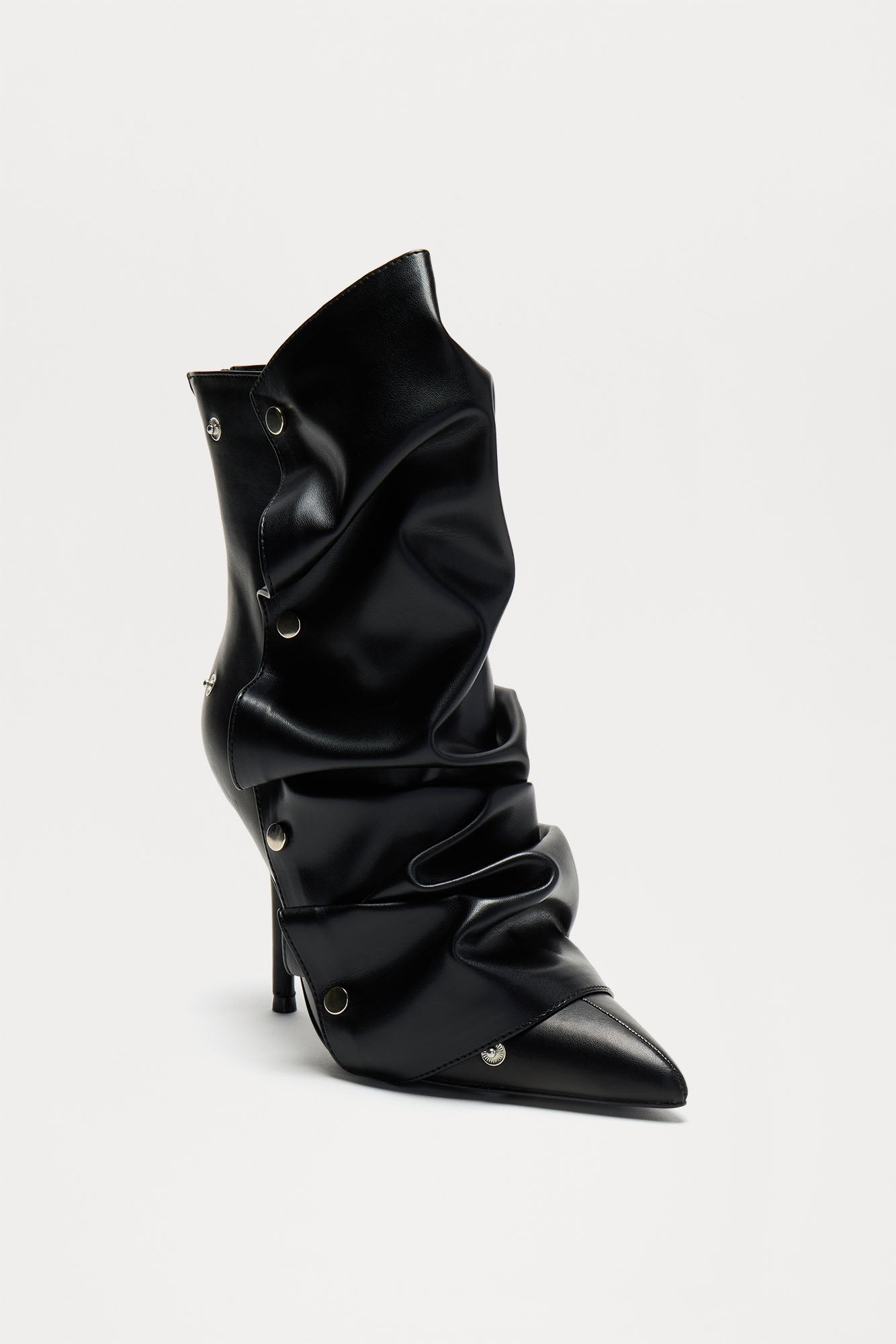 Scarlett Snap Button Booties - Black
