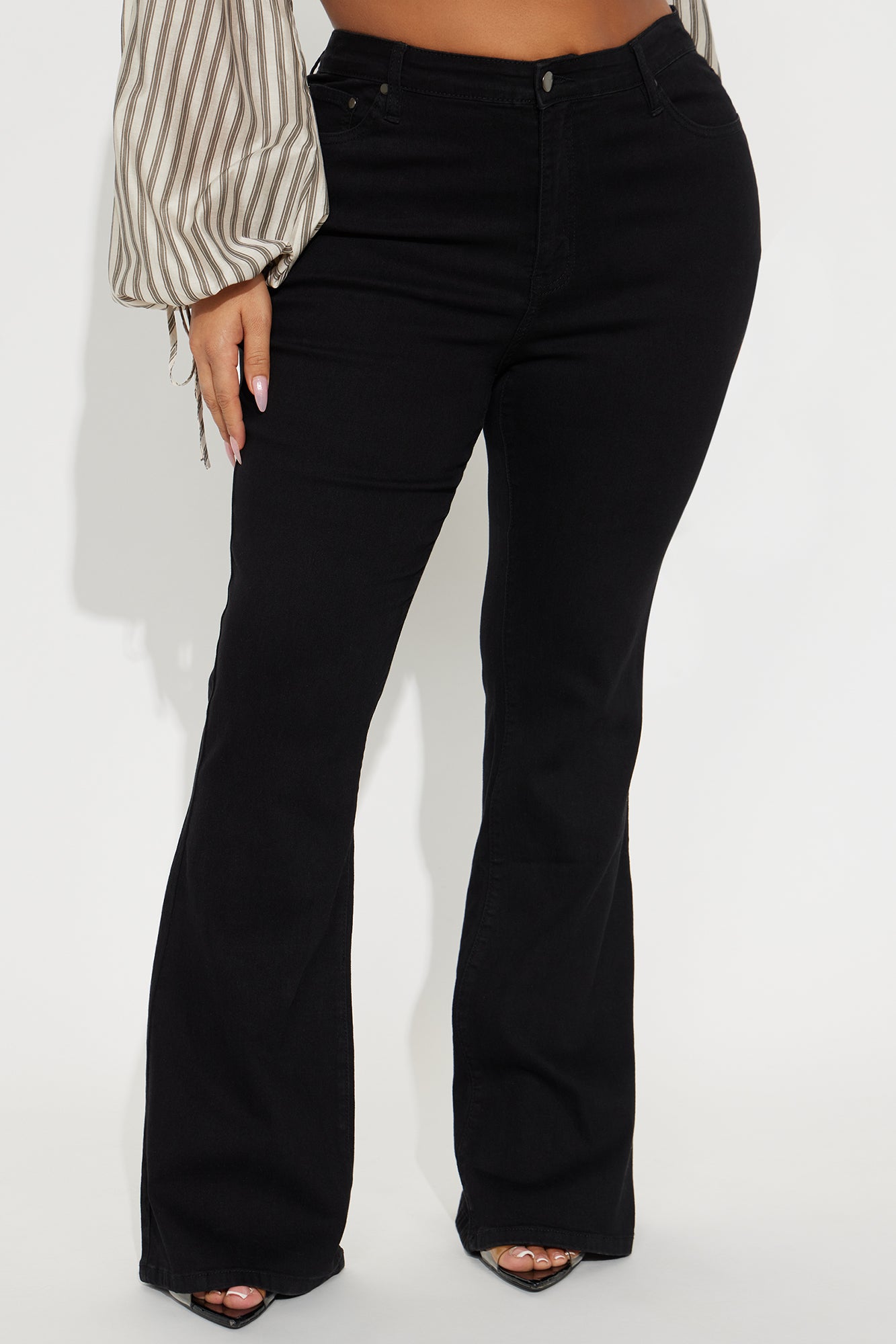 Everyday Low Rise Flare Denim Jeans - Black