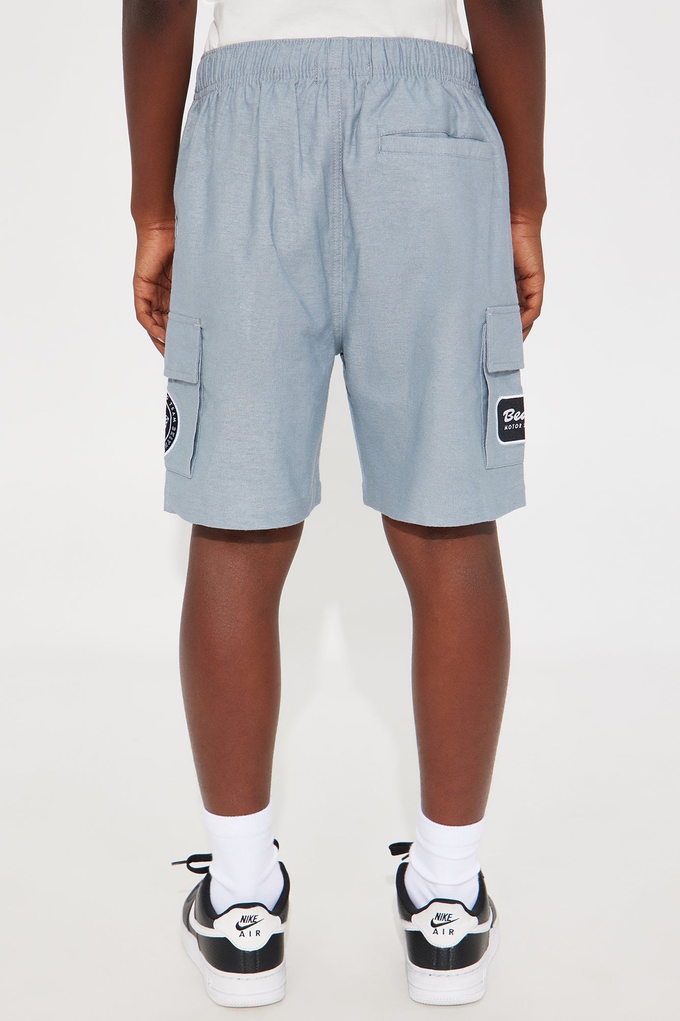 Mini Bedstuy Patch Relaxed Shorts - Light Blue
