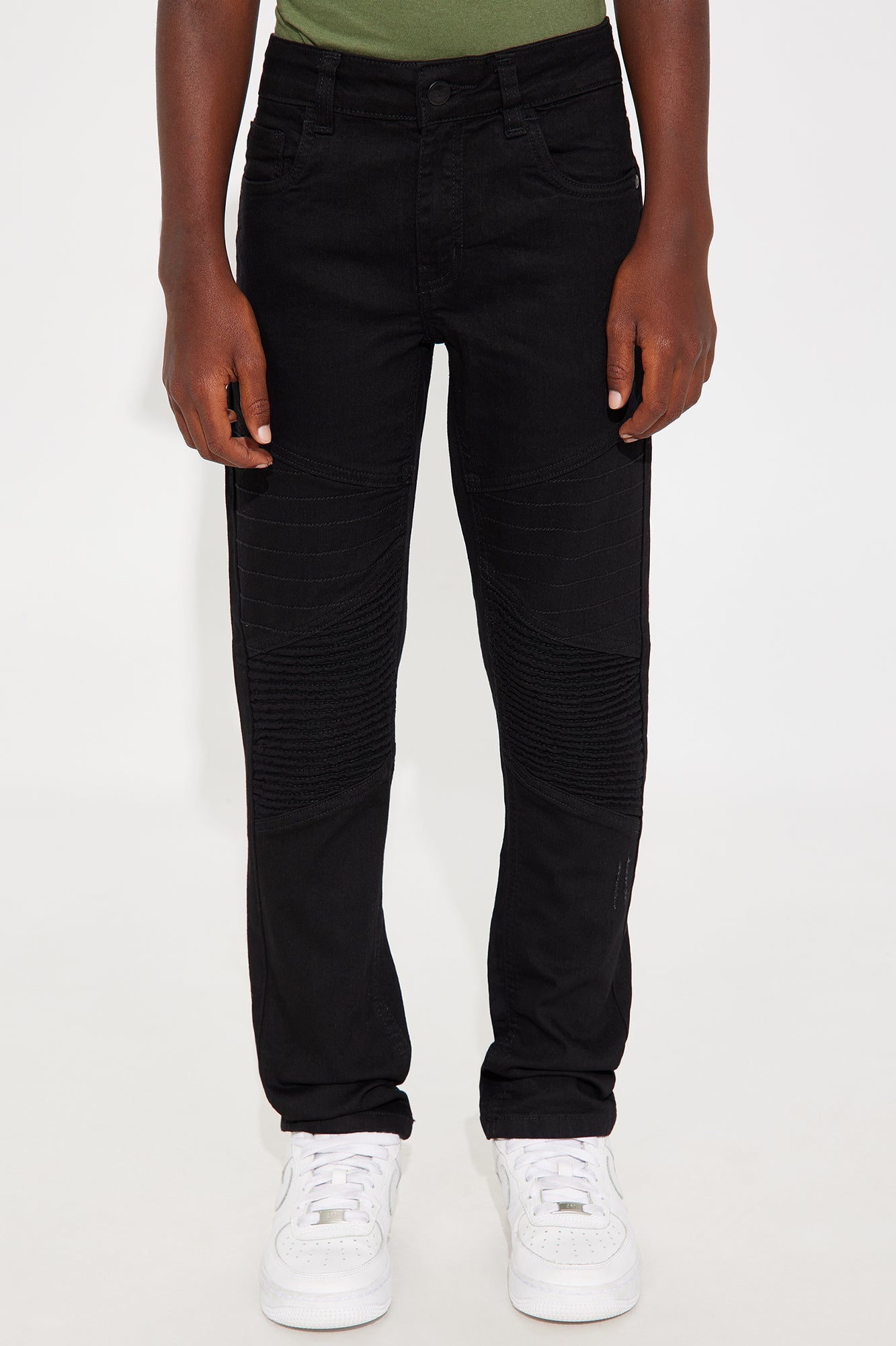 Mini Tyler Moto Skinny Jeans - Black