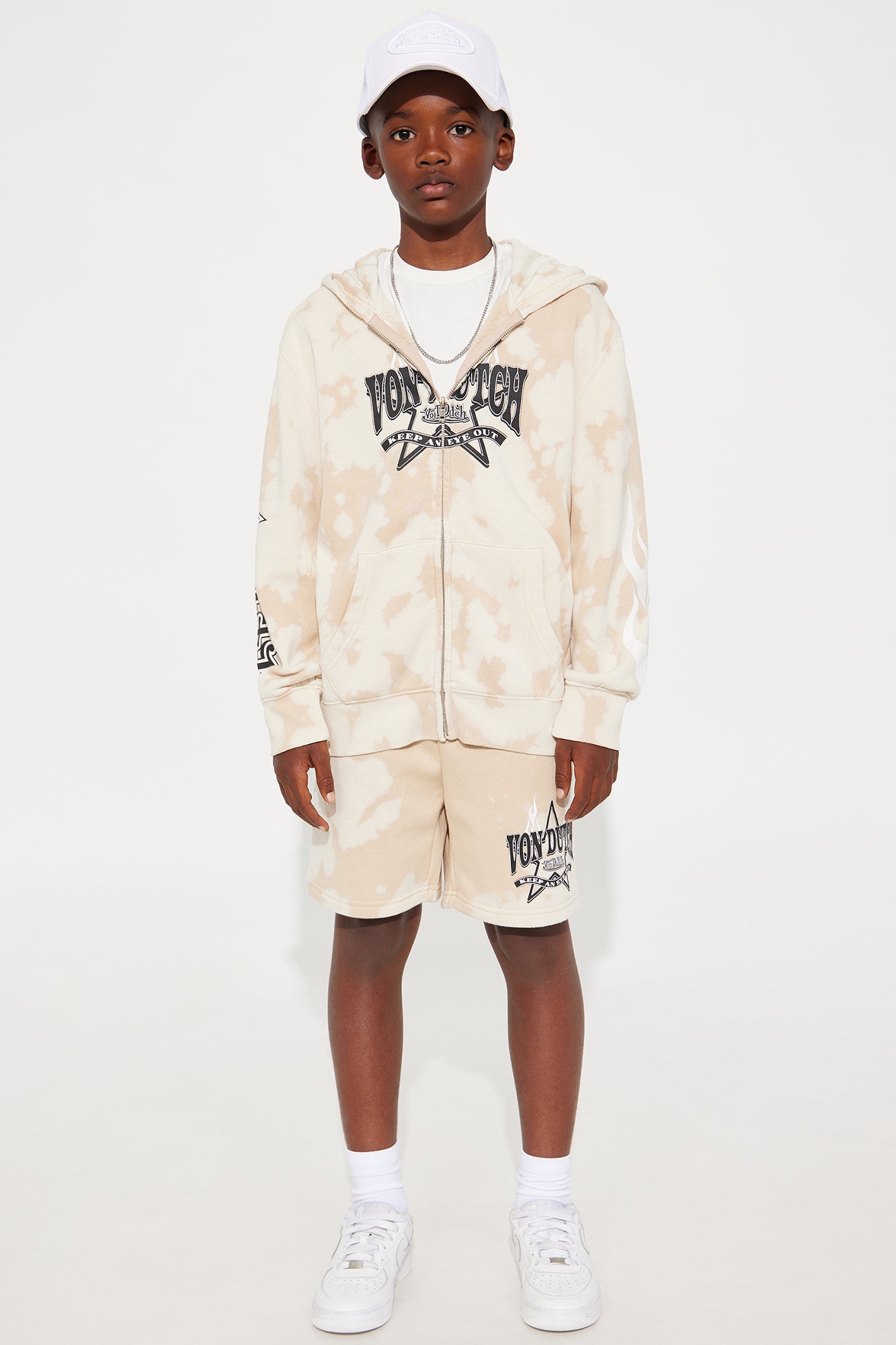 Mini Von Dutch Star Zip Hoodie - Cream