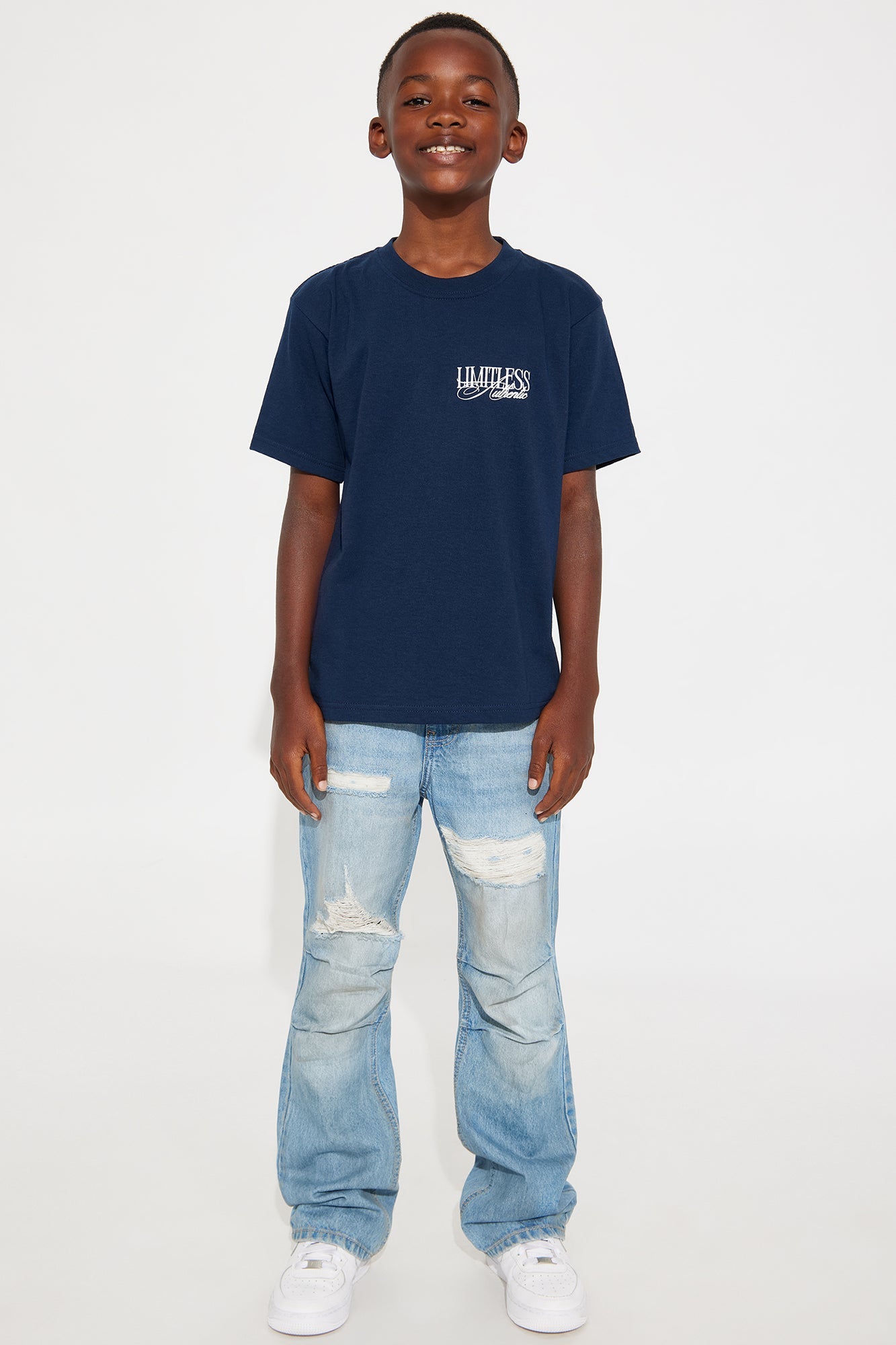 Mini Limitless Authenticity Short Sleeve Front/Back Tee - Blue