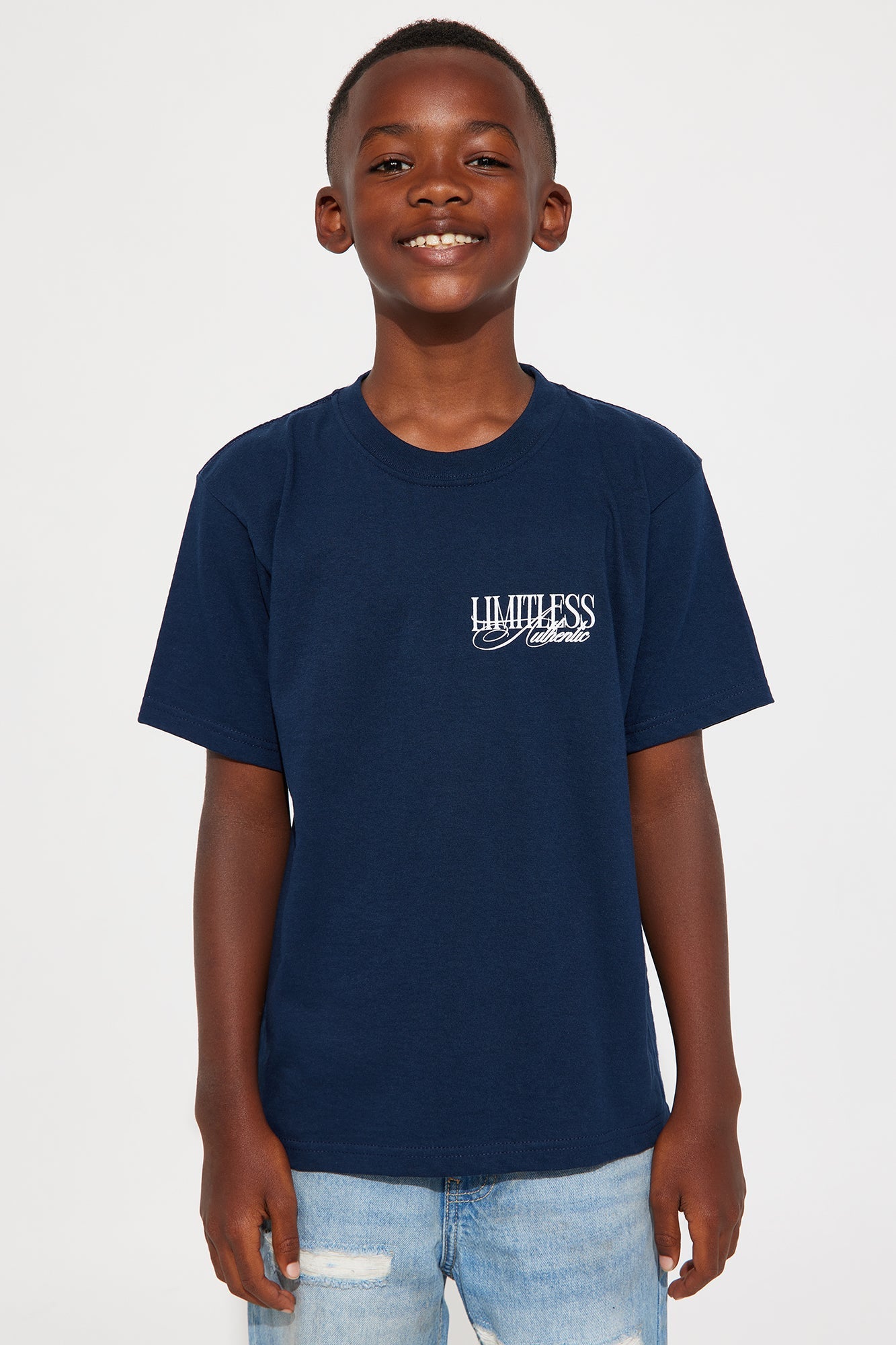 Mini Limitless Authenticity Short Sleeve Front/Back Tee - Blue