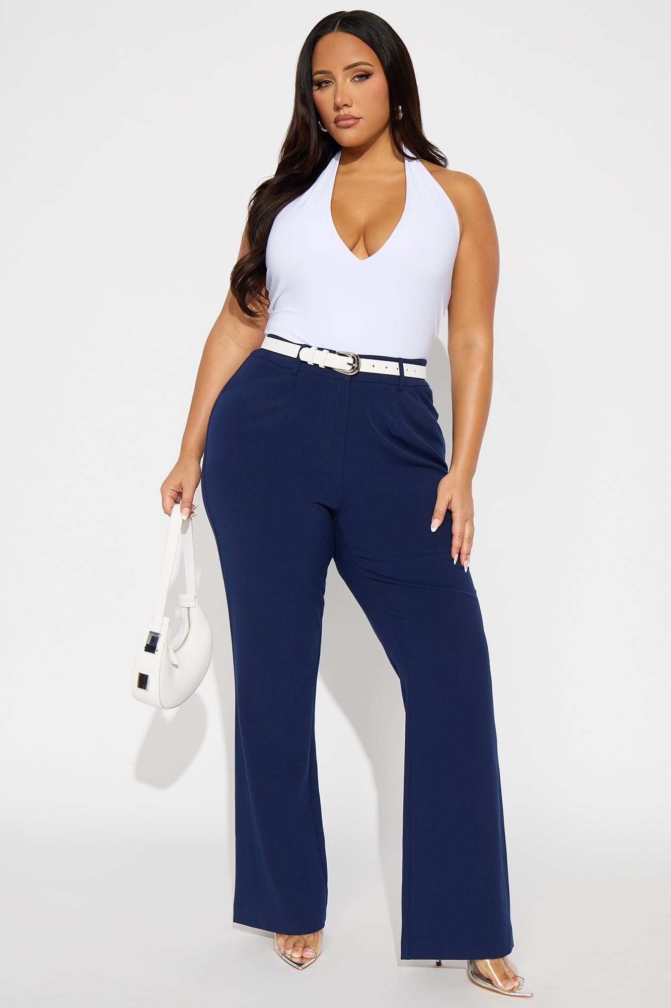 Tasha Dressy High Rise Pants - Navy