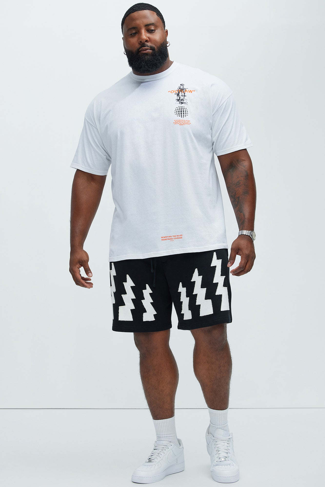 Tyson Lightning Relaxed Shorts - Black