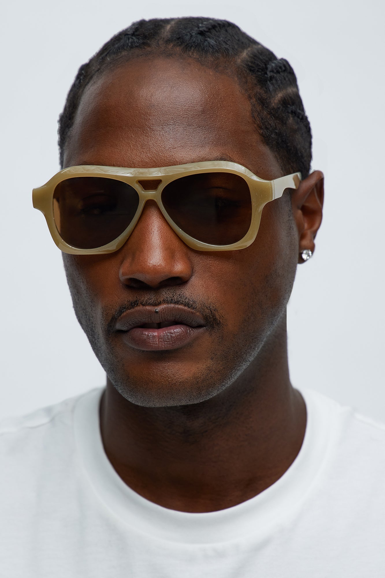 Round Lines Sunglasses - Brown