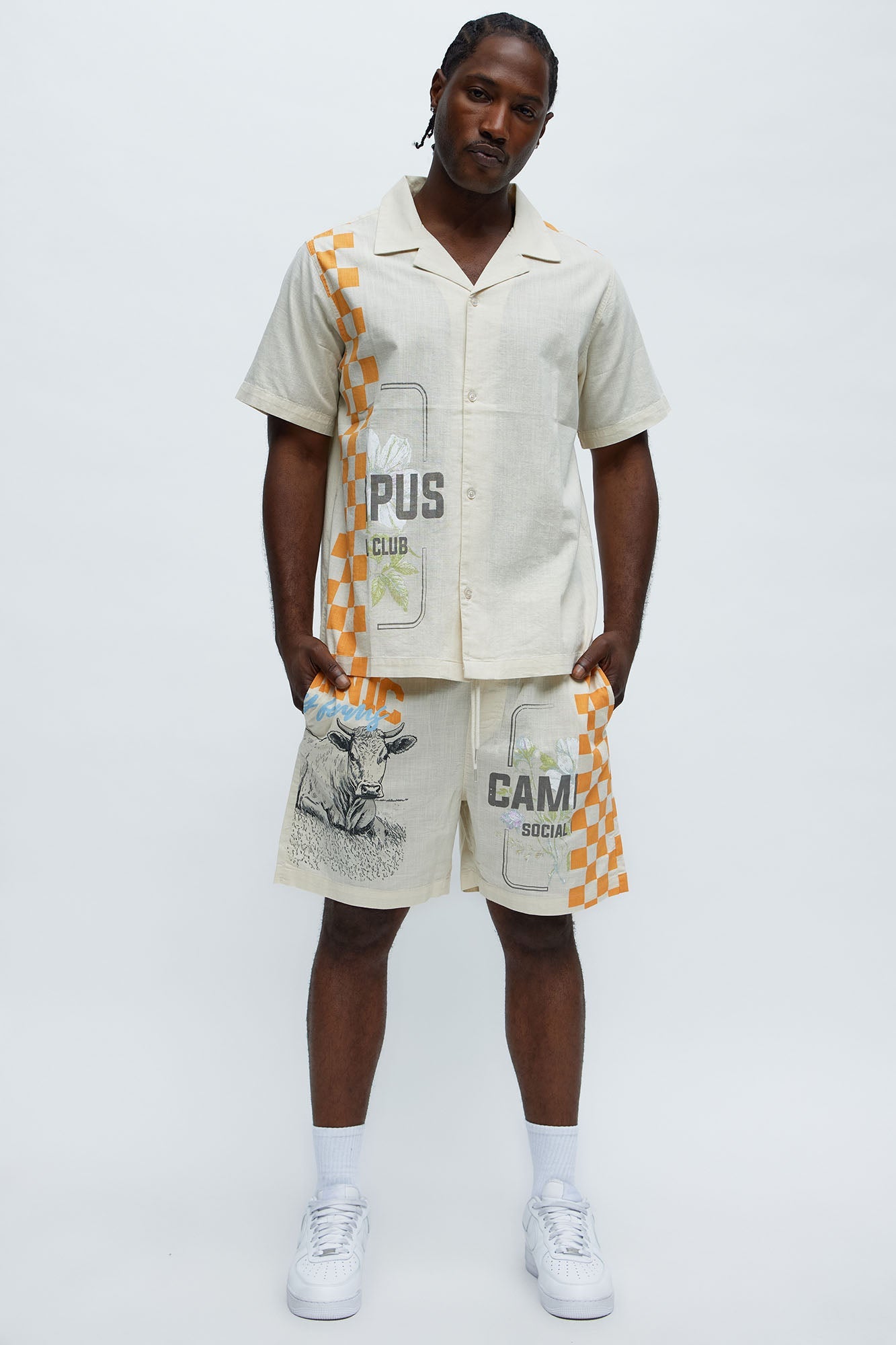 Groves Relaxed Drawstring Shorts - Cream