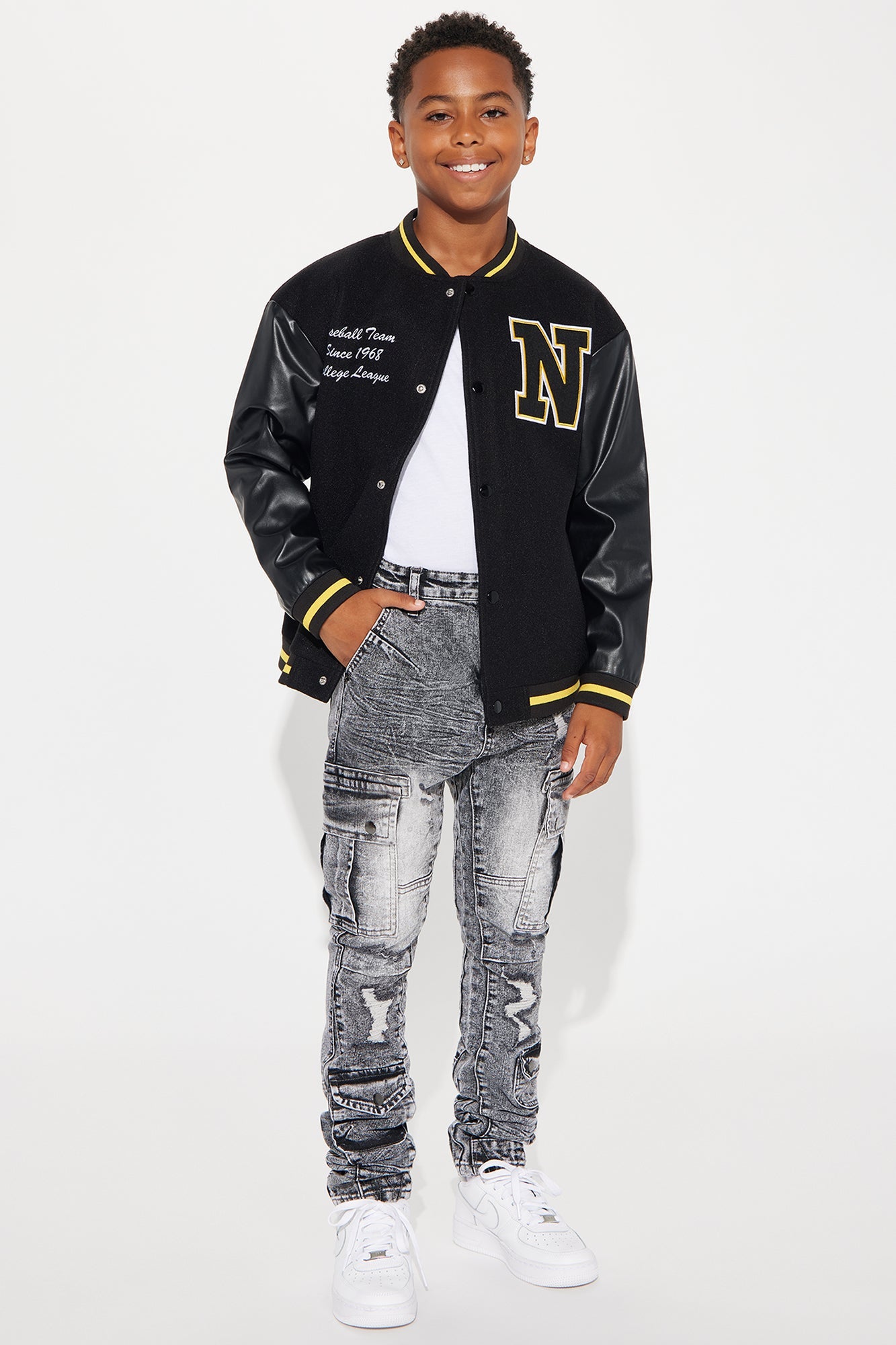 Mini Not To Aggressive Cargo Jeans - Black Wash