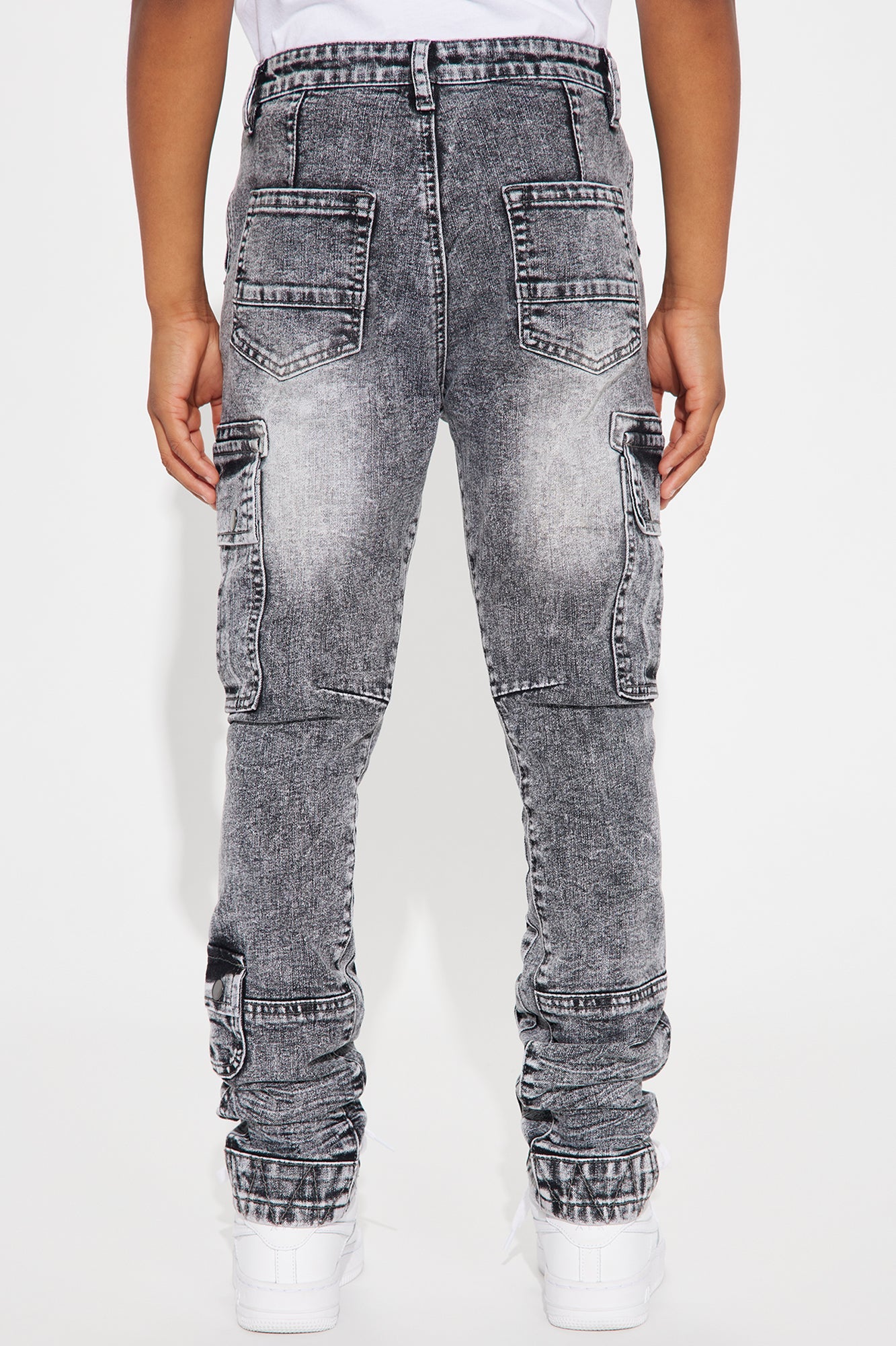 Mini Not To Aggressive Cargo Jeans - Black Wash