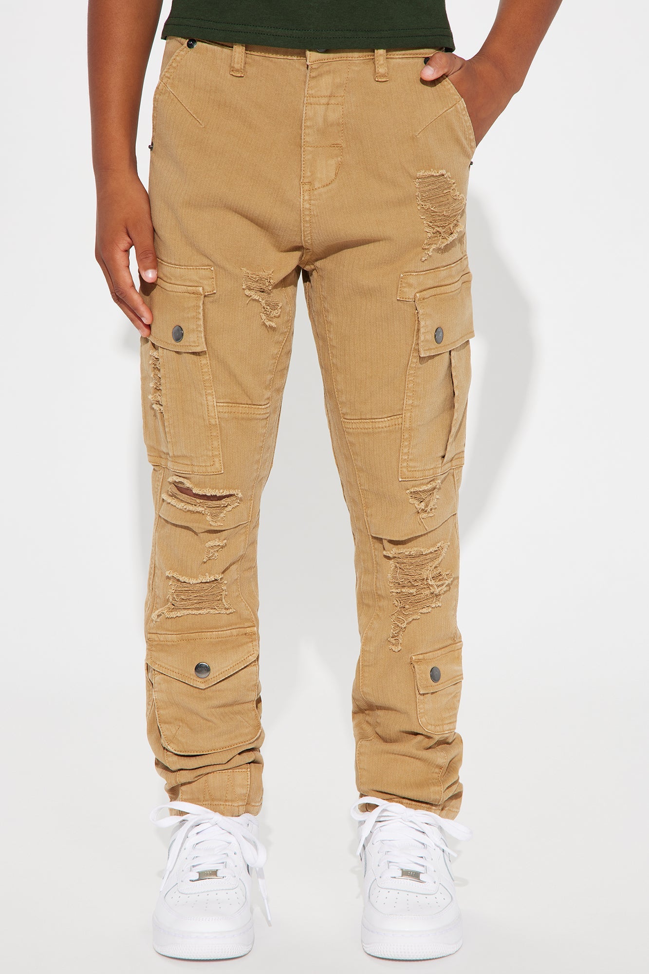 Mini Came To Explore Around Cargo Jean - Khaki