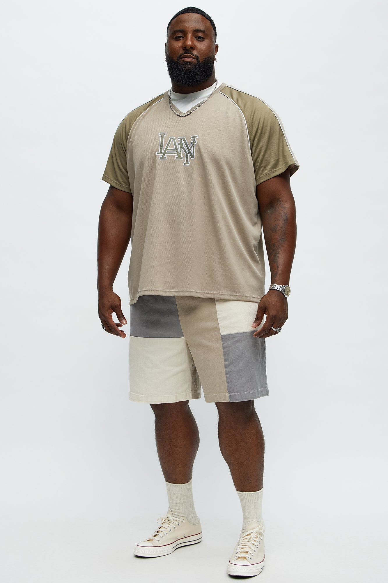 Blocked Again Shorts - Grey/combo