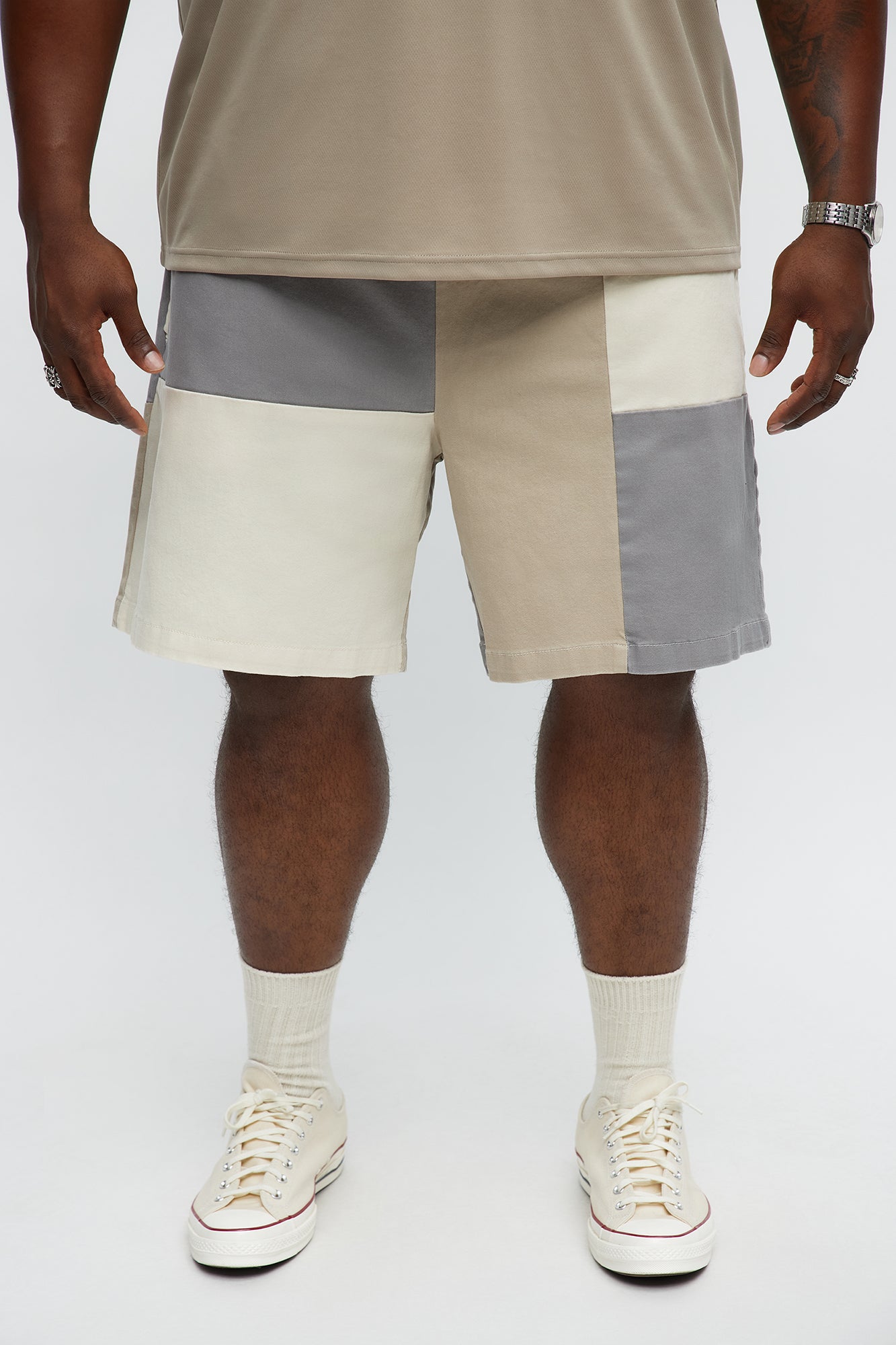 Blocked Again Shorts - Grey/combo