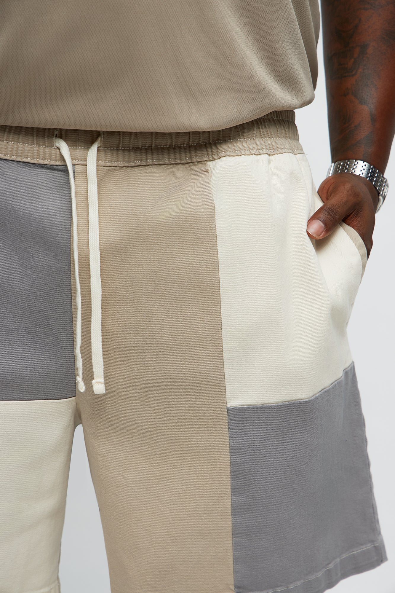 Blocked Again Shorts - Grey/combo