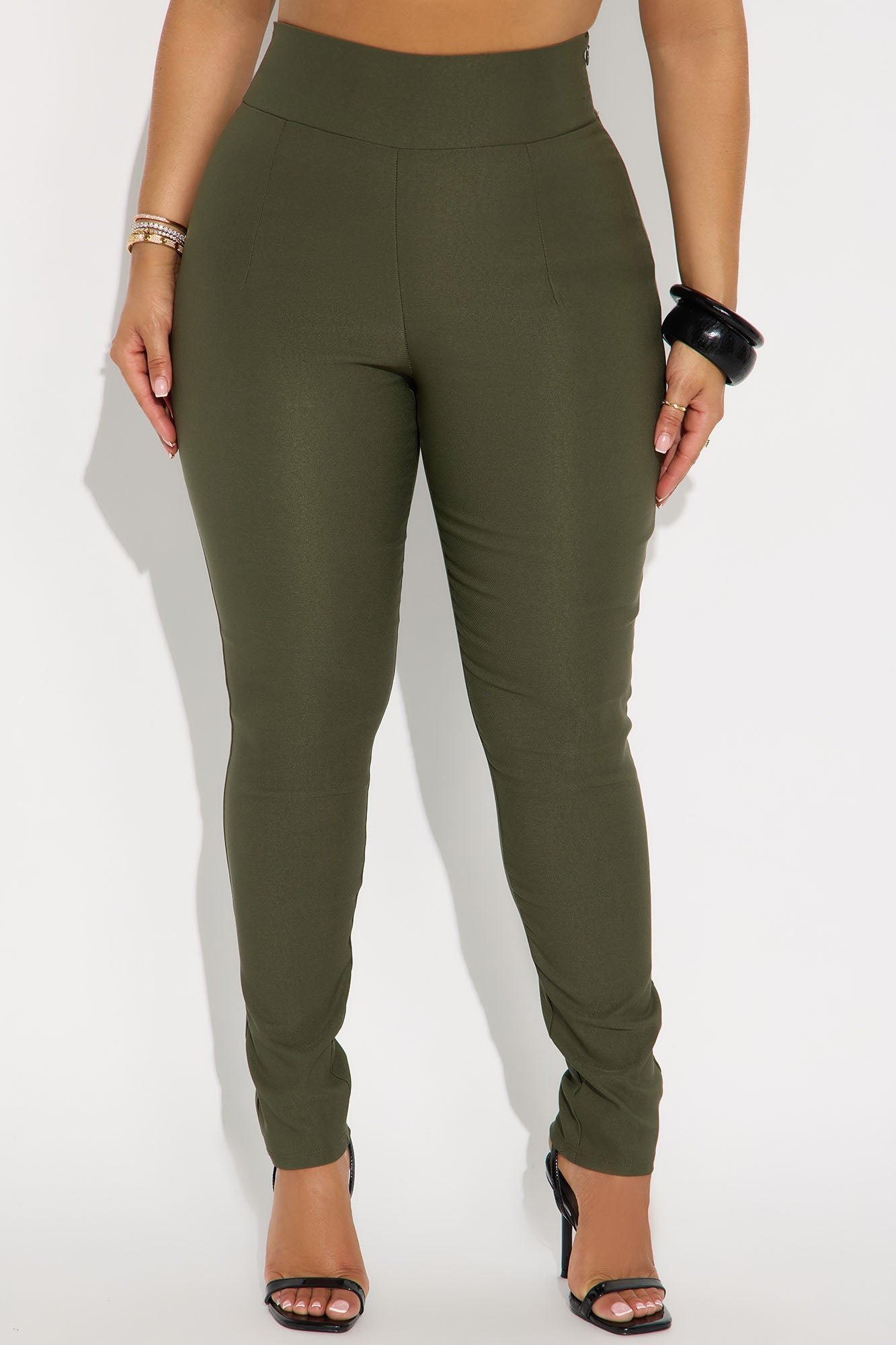 Venetian High Rise Pants - Olive