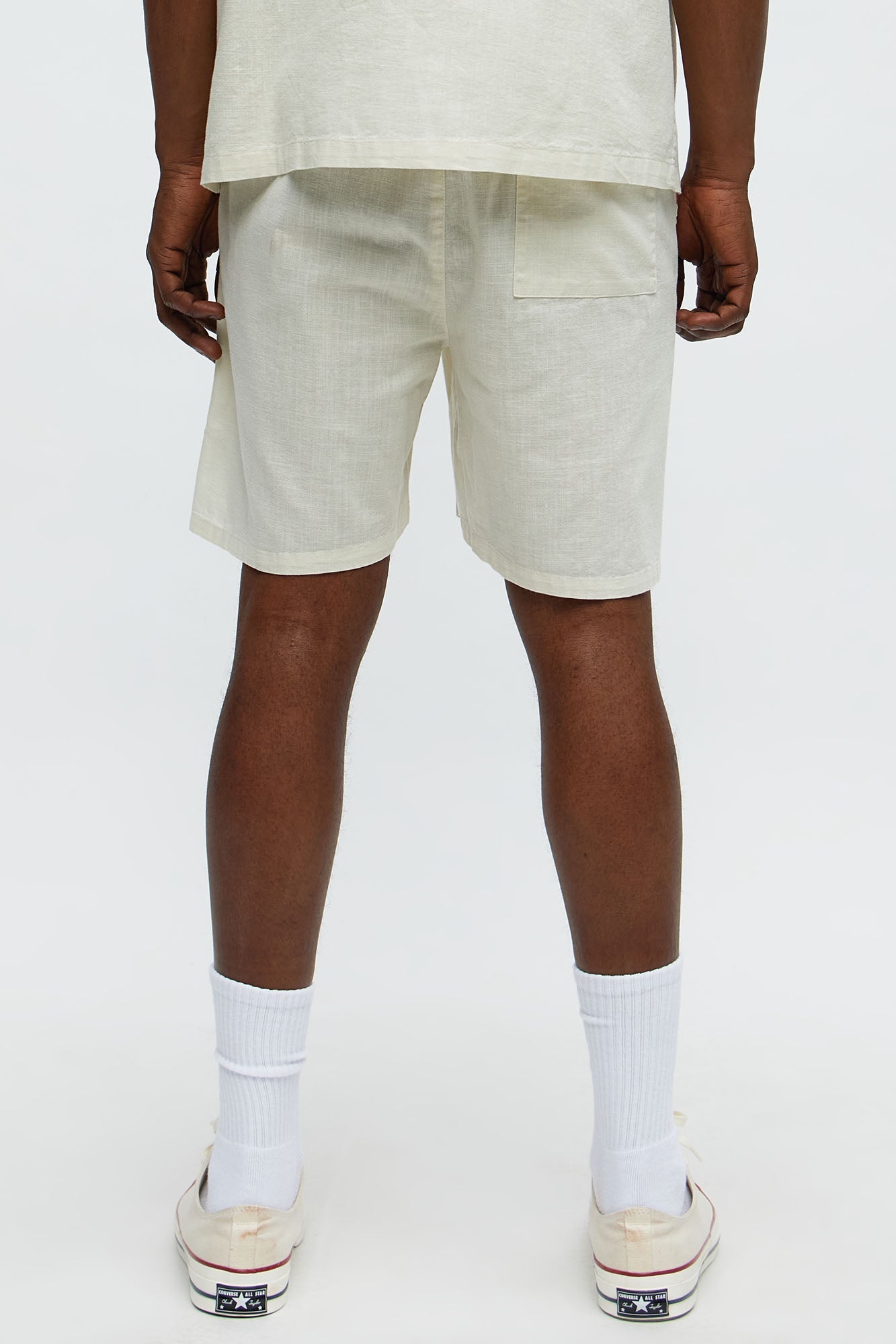 Florida Oranges Relaxed Drawstring Short - Cream