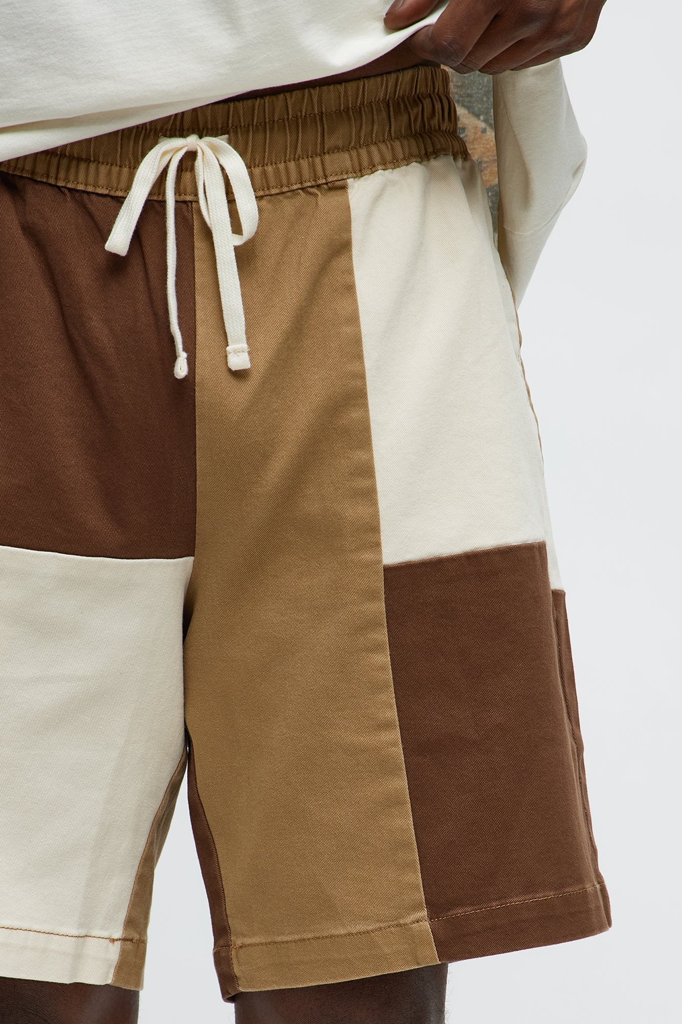 Blocked Again Shorts - Brown Combo