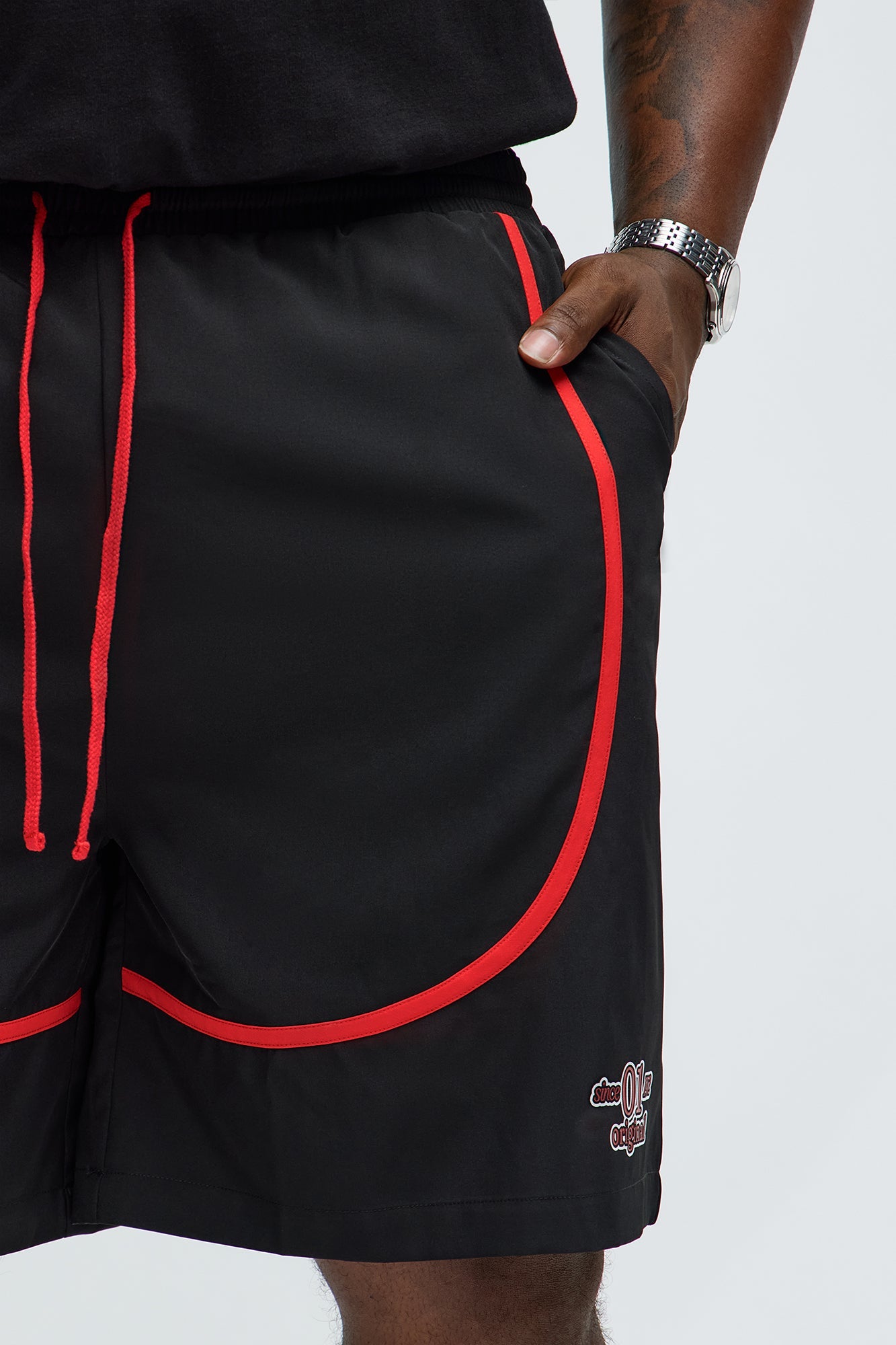 Relaxed 83 Contrast Binding Shorts - Black