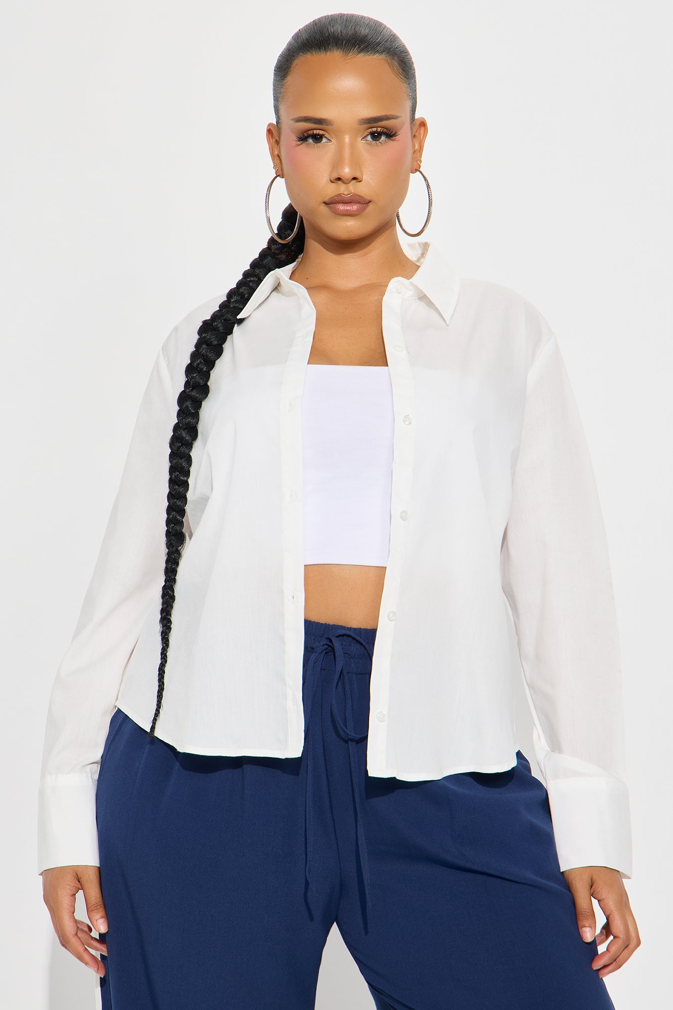 Lily Poplin Shirt - White