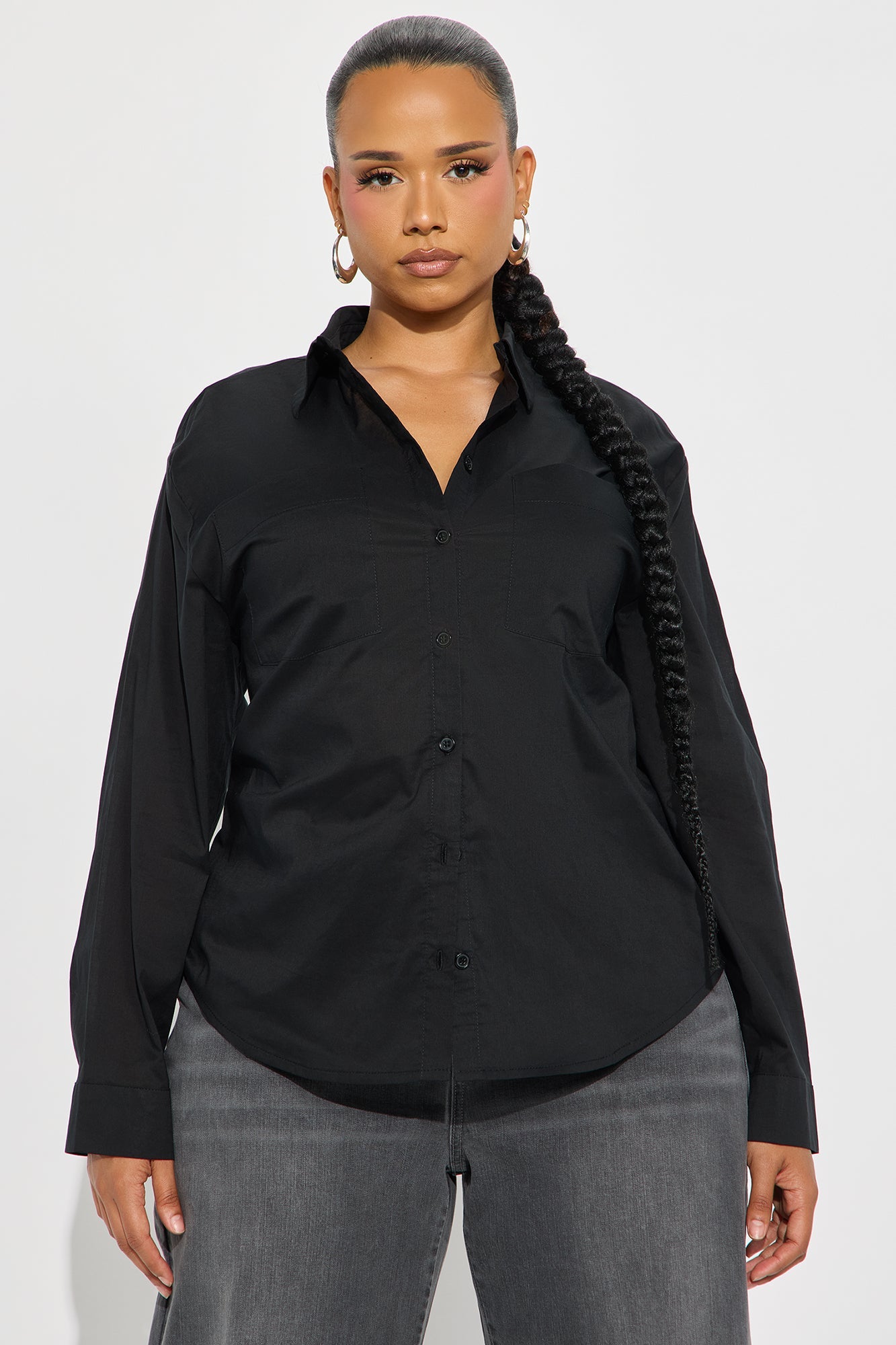 Simplicity Button Up Shirt - Black
