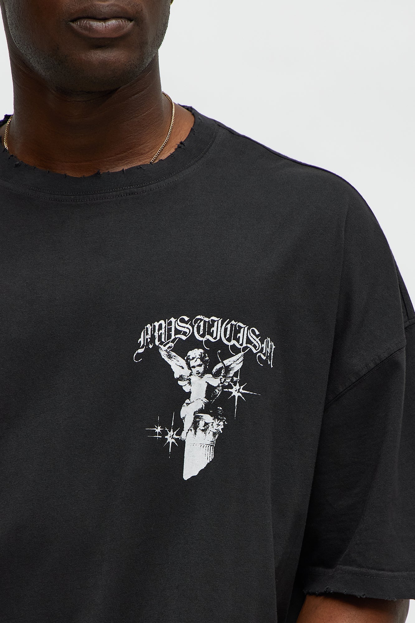 Mysticism Oversized Short Sleeve Tee - Black Wash