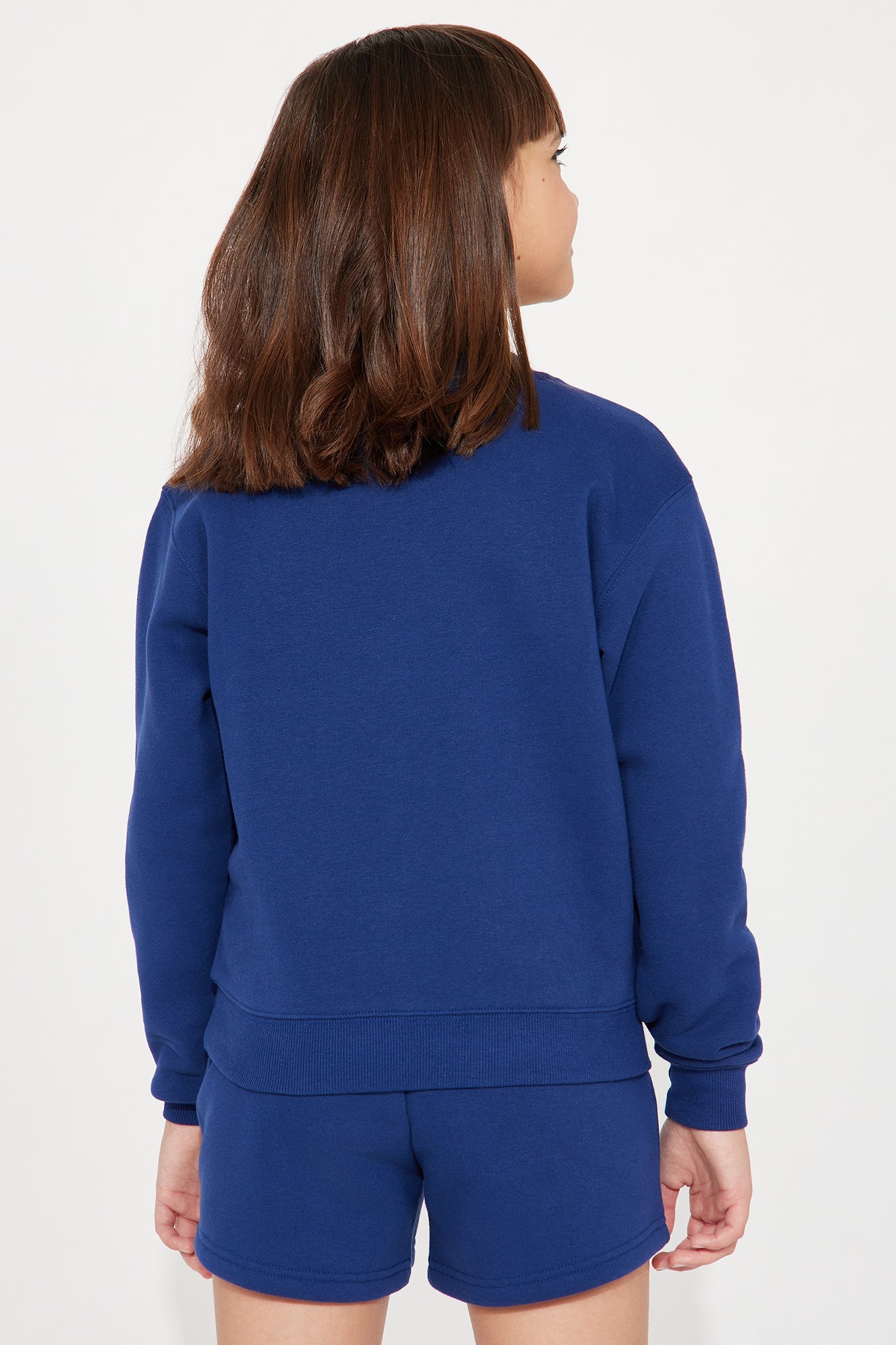 Mini Merci Fleece Short Set - Navy