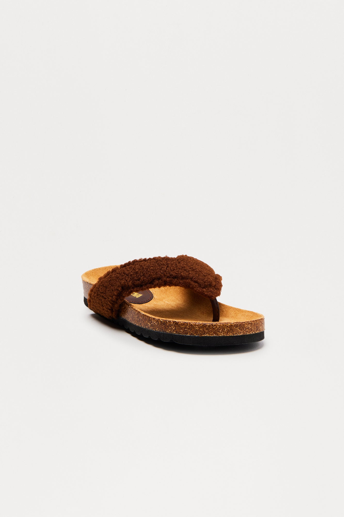 Keanu Sherpa Flip Flops - Chocolate