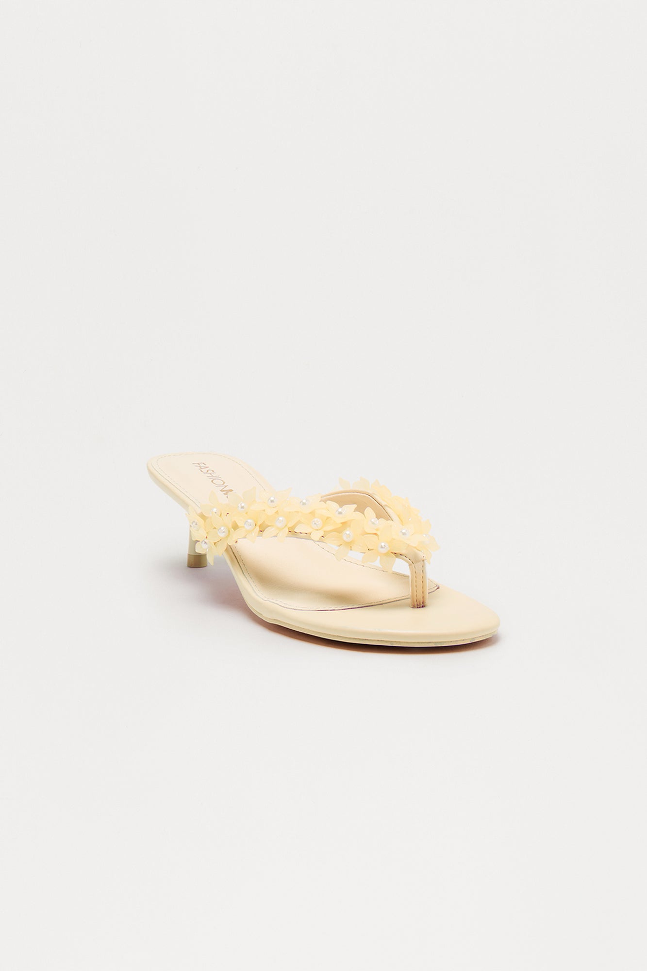 Chrishell Flower Thong Mules - Yellow