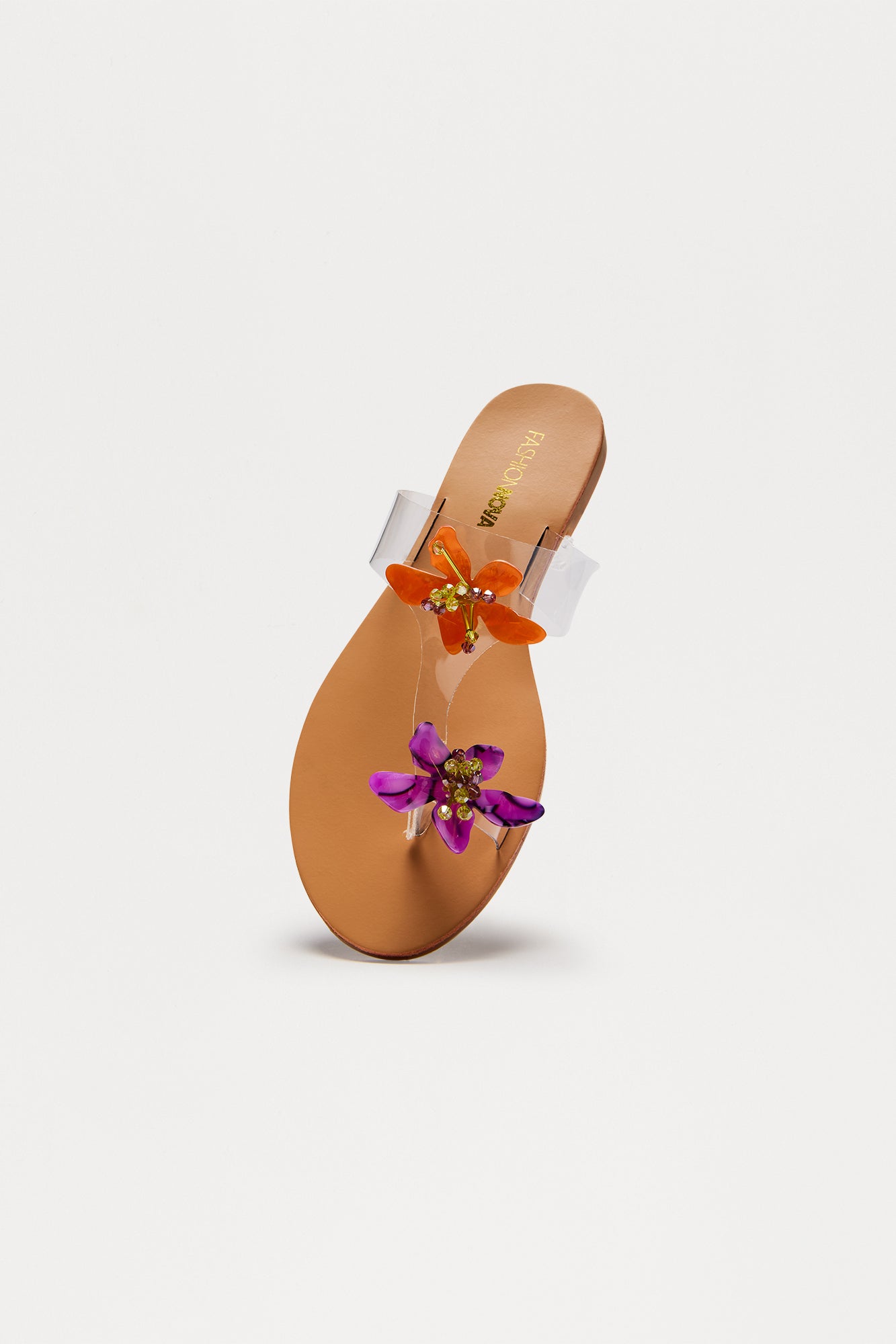 Petite Petals Toe Ring Flip Flops - Nude