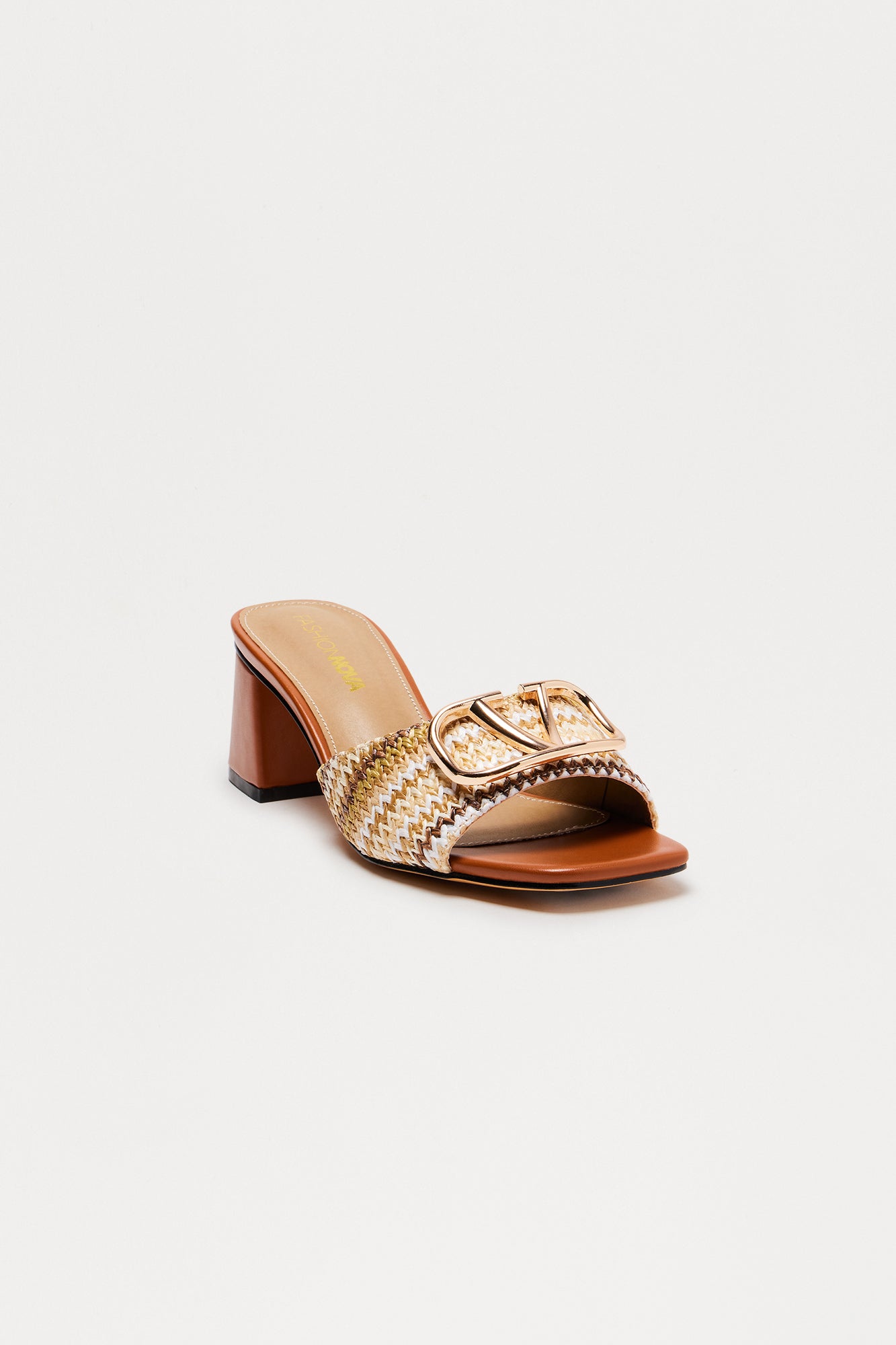 Regis Crochet Mules - Brown