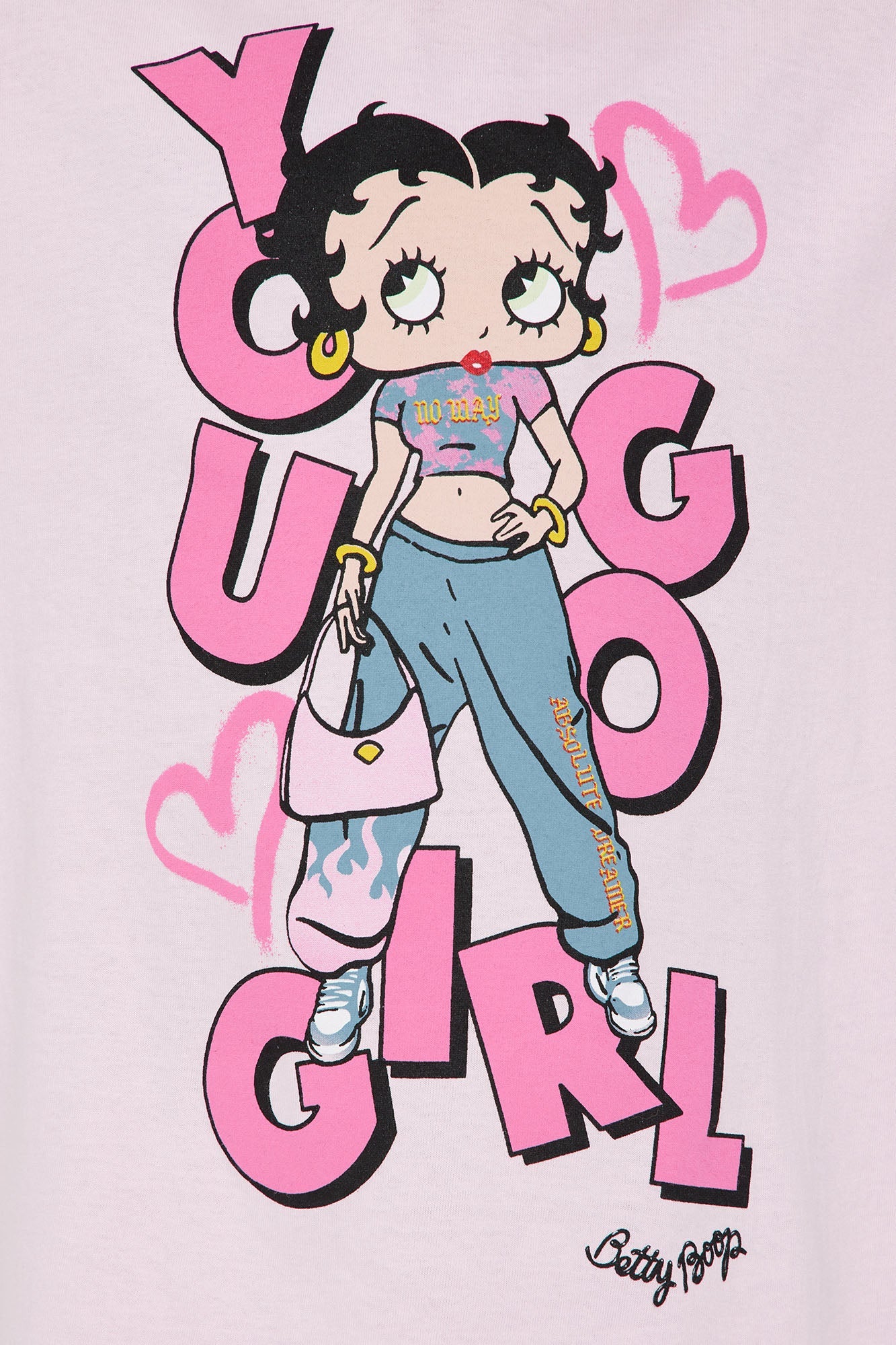 Mini You Go Girl Betty Boop Short Sleeve Graphic Tee - Pink