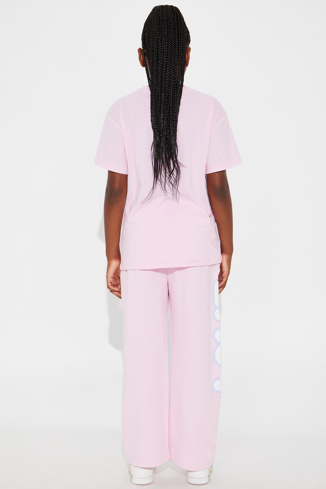 Mini Stitch and Angel Love Graphic T-Shirt And Pant Set - Pink
