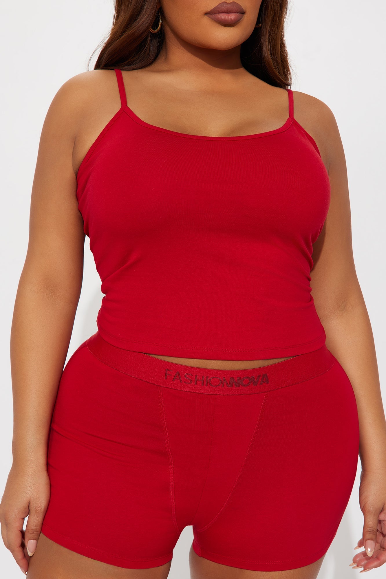 FN Mood PJ Boxer Short Set - Red