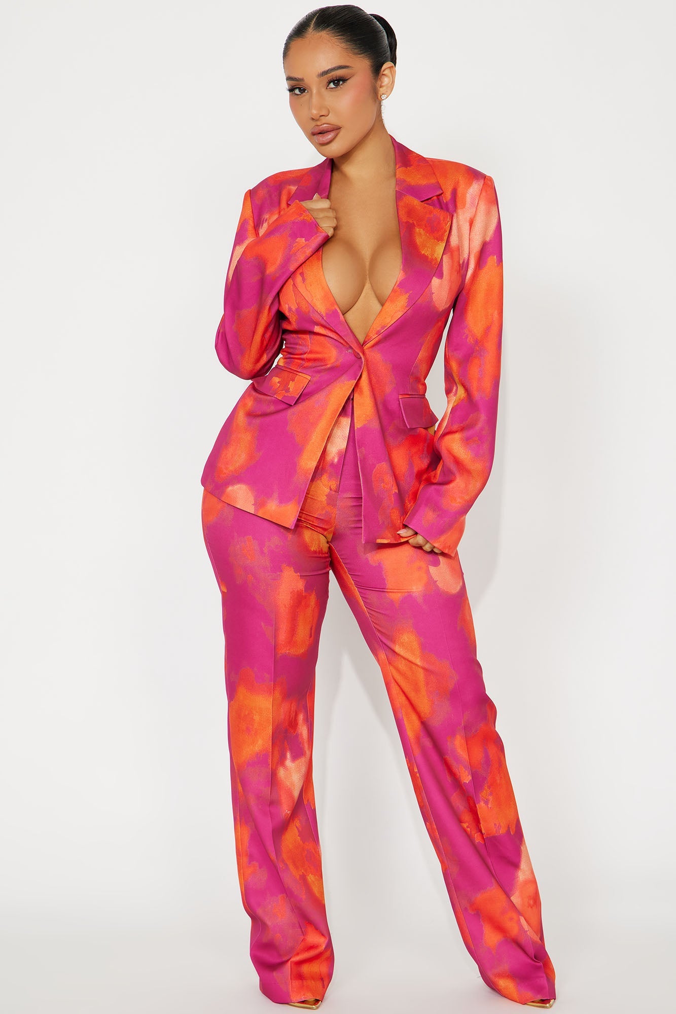 Alexandria Pant Set - Pink/combo