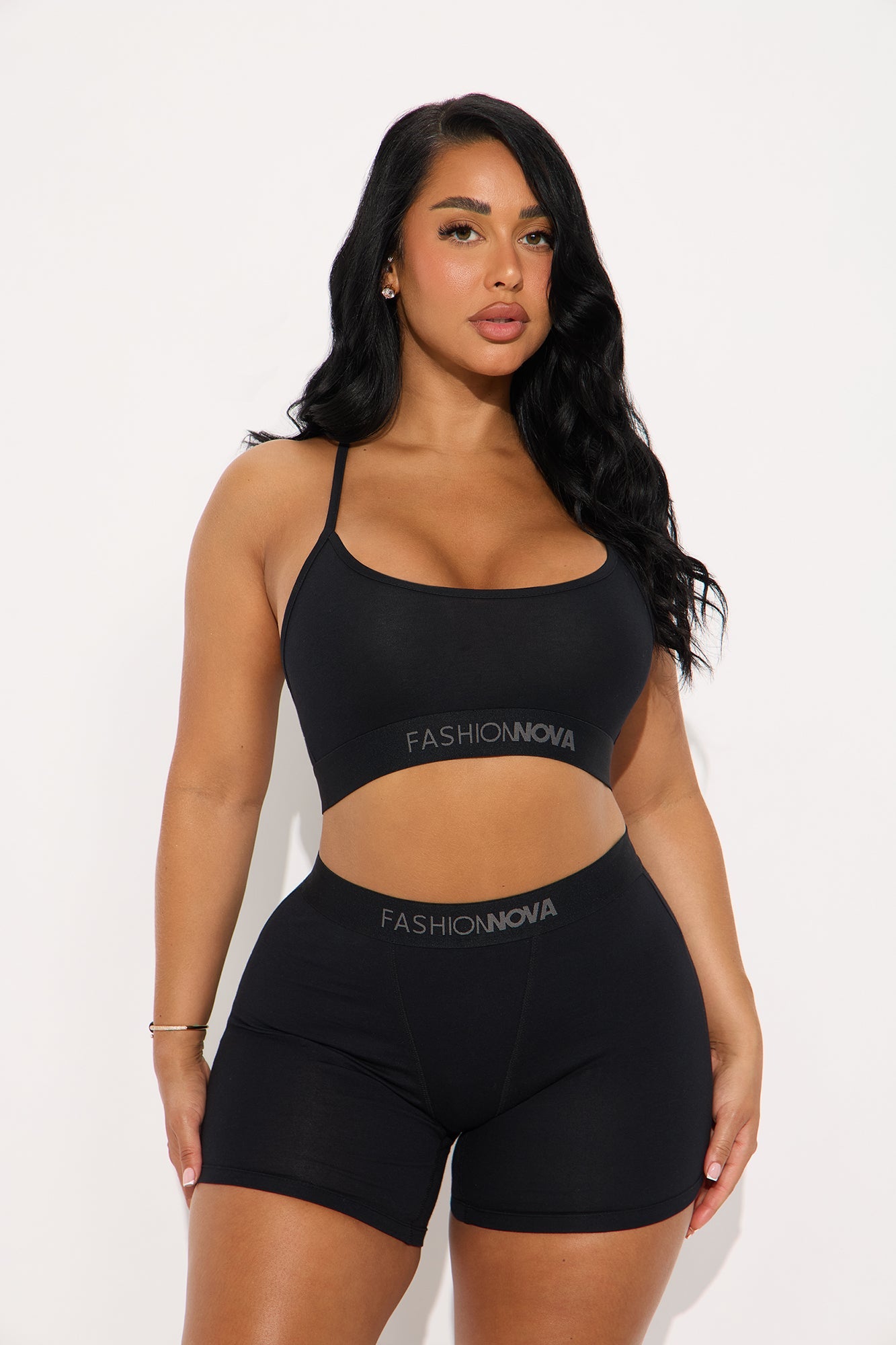 FN Mood Scoop Cami Cotton Bra - Black
