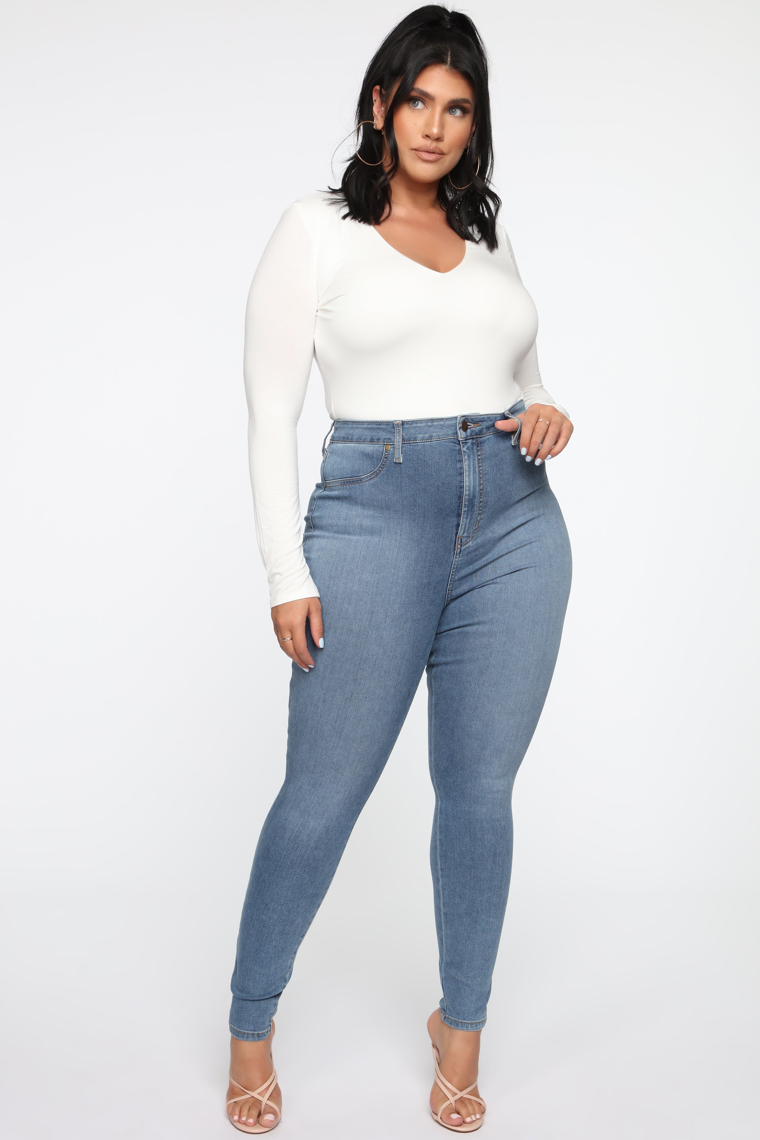Flex Game Strong Super High Rise Skinny Jeans - Light Wash