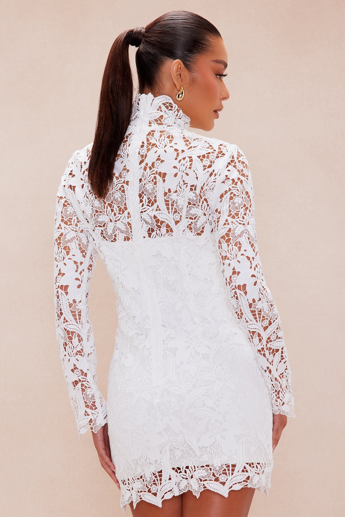 Josie Embroidered Mini Dress - White