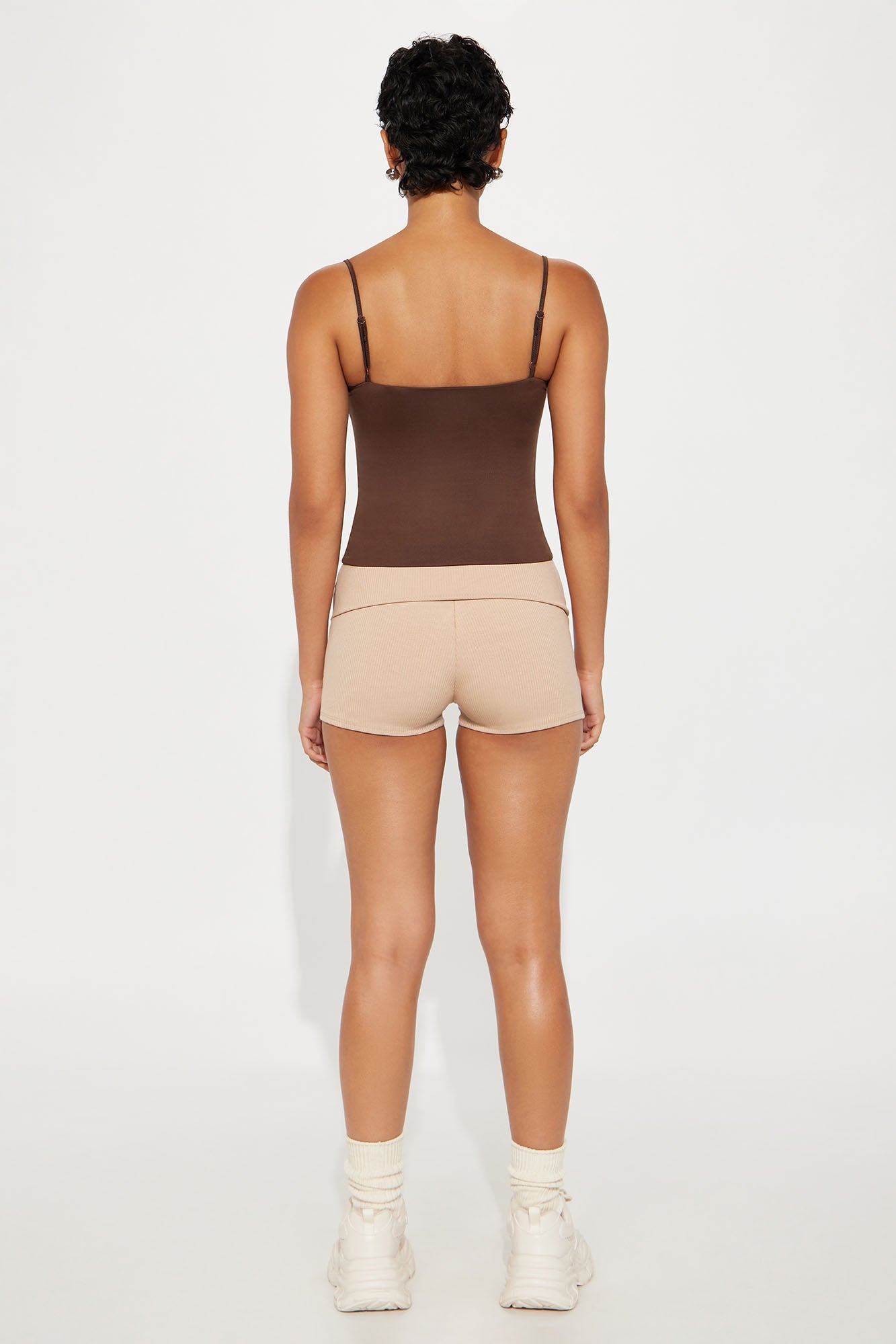Contour Double Lined Cami Top - Chocolate