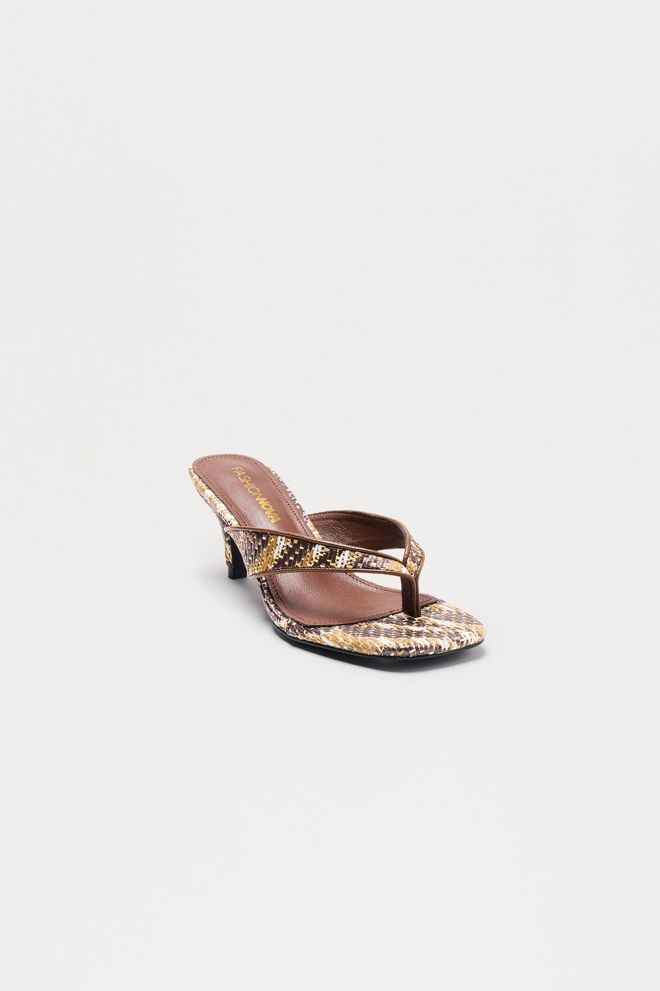 Indonesia Thong Mules - Chocolate