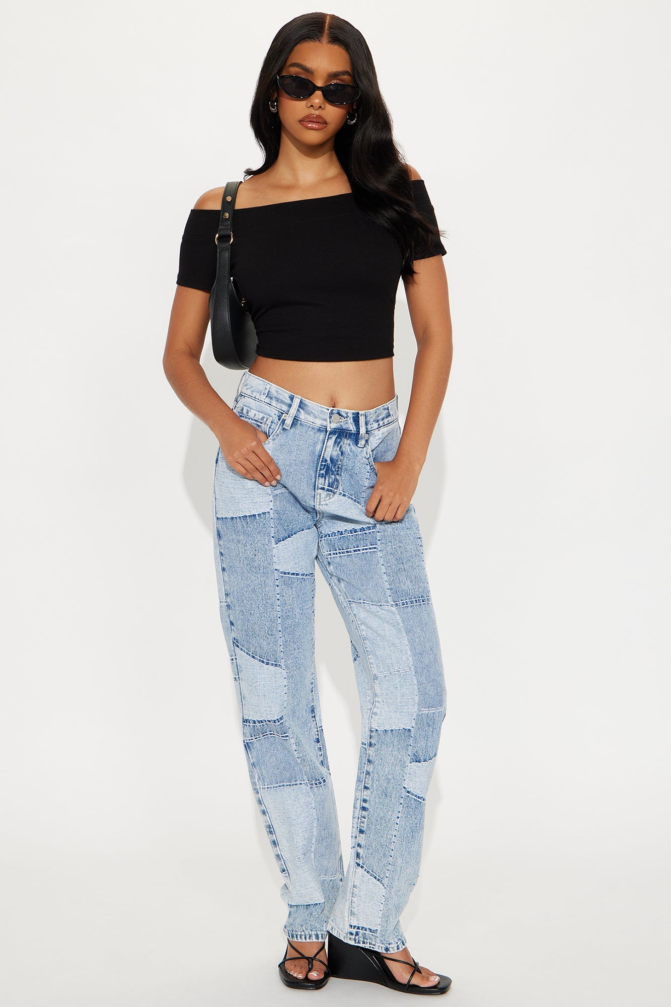 Patch Things Up Straight Leg Jeans - Light Wash