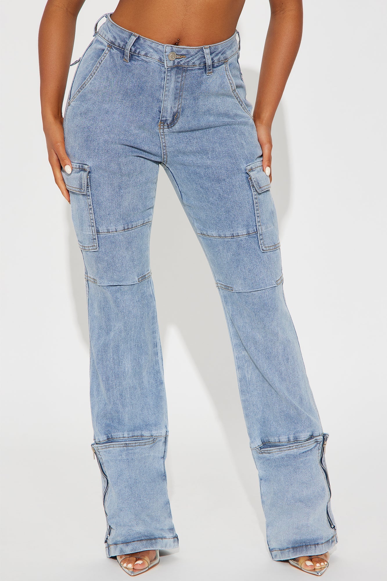 Camden Cargo Utility Jeans - Light Wash