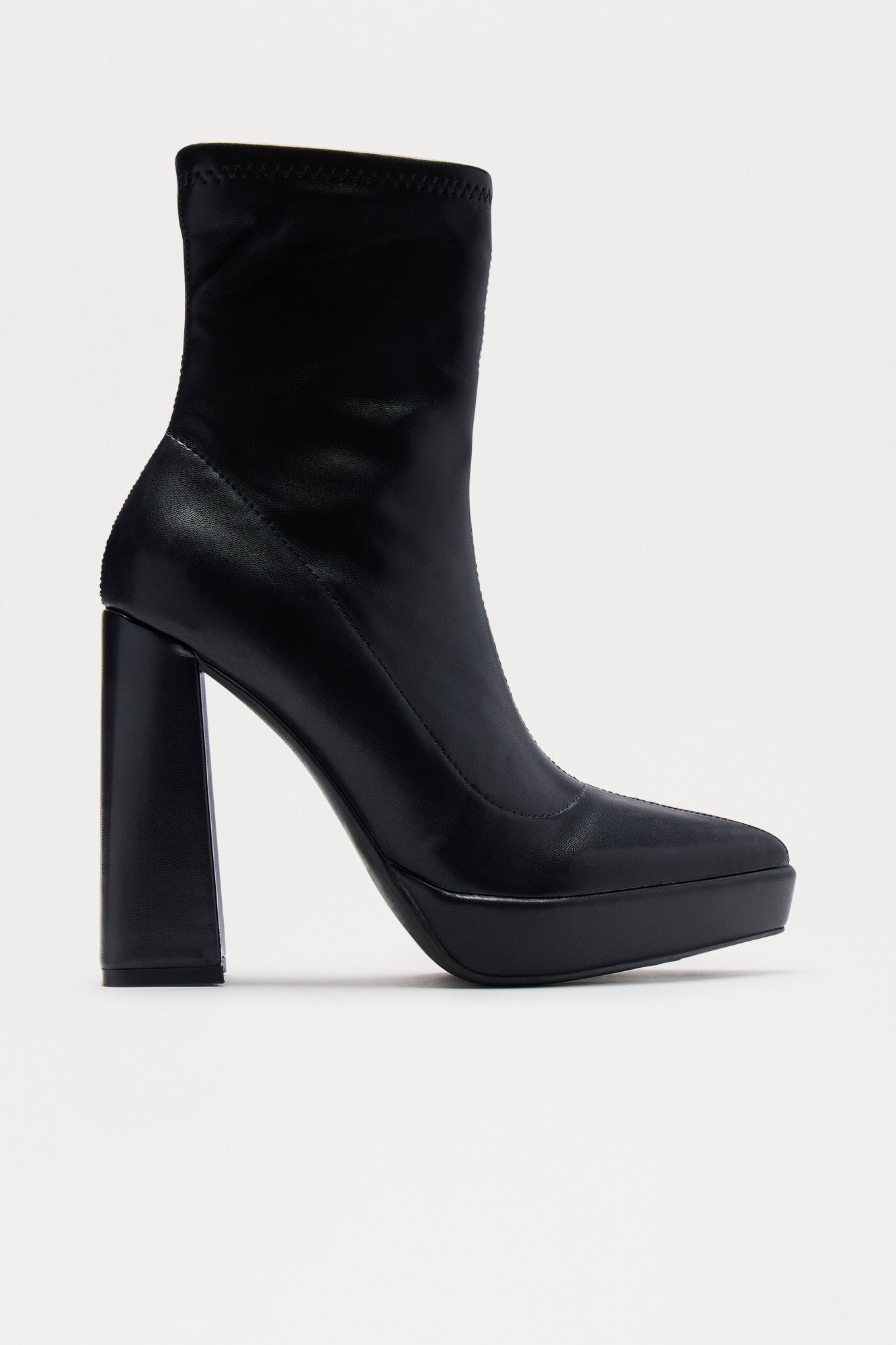 Finnegan Block Heel Booties - Black