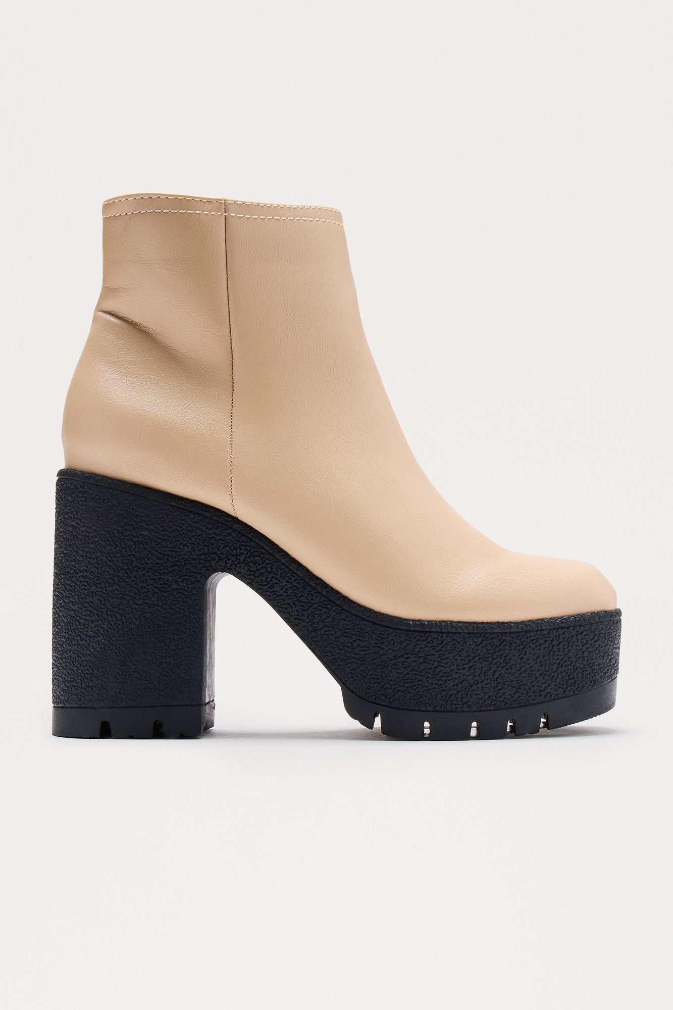 Mylah Platform Booties - Nude