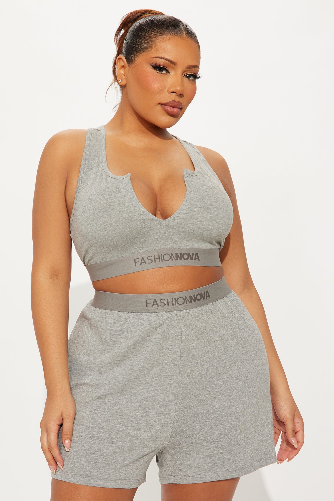 FN Mood Loose Cotton Boxer - Heather Grey