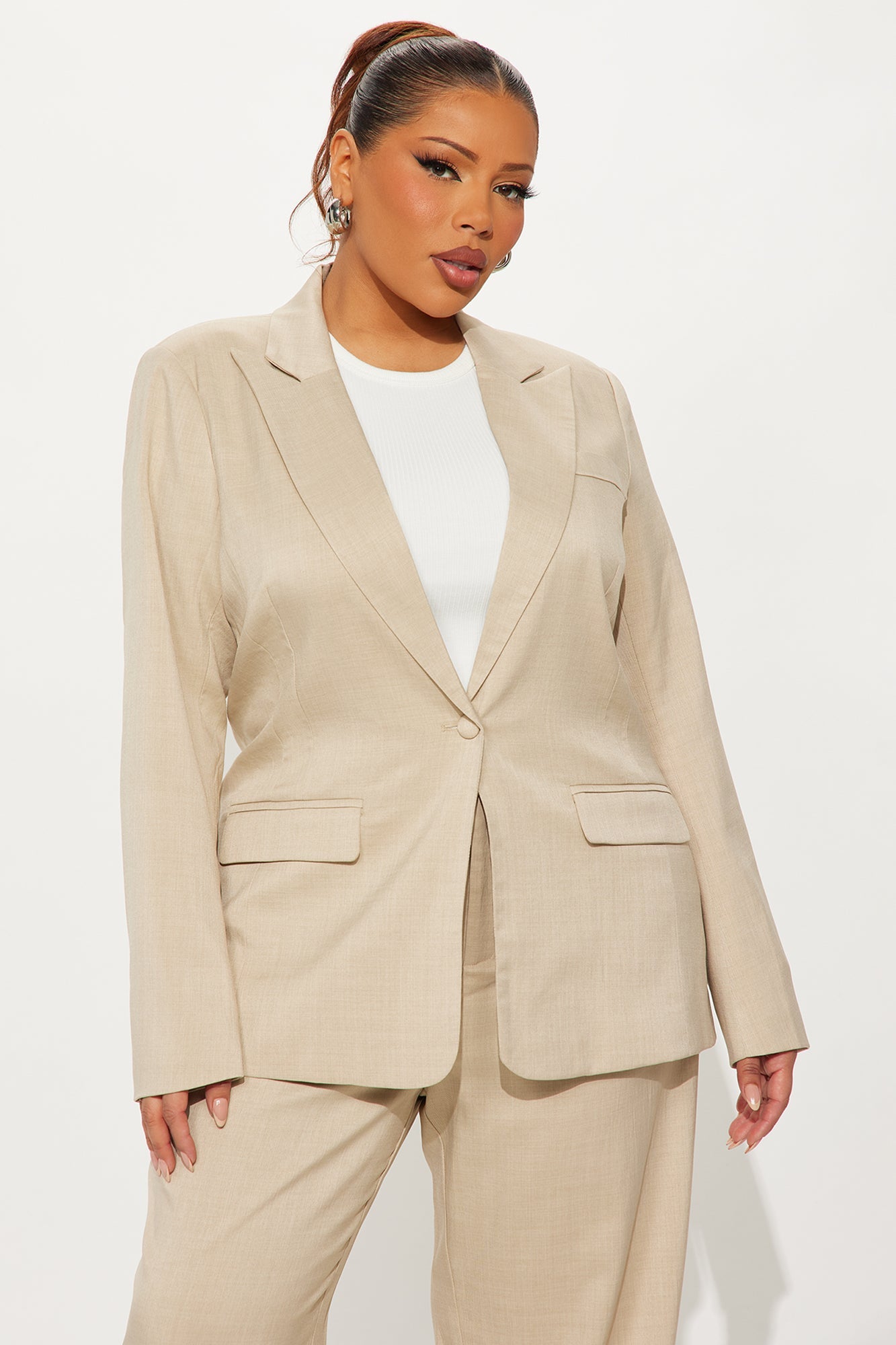 Gianna Fitted Blazer - Tan
