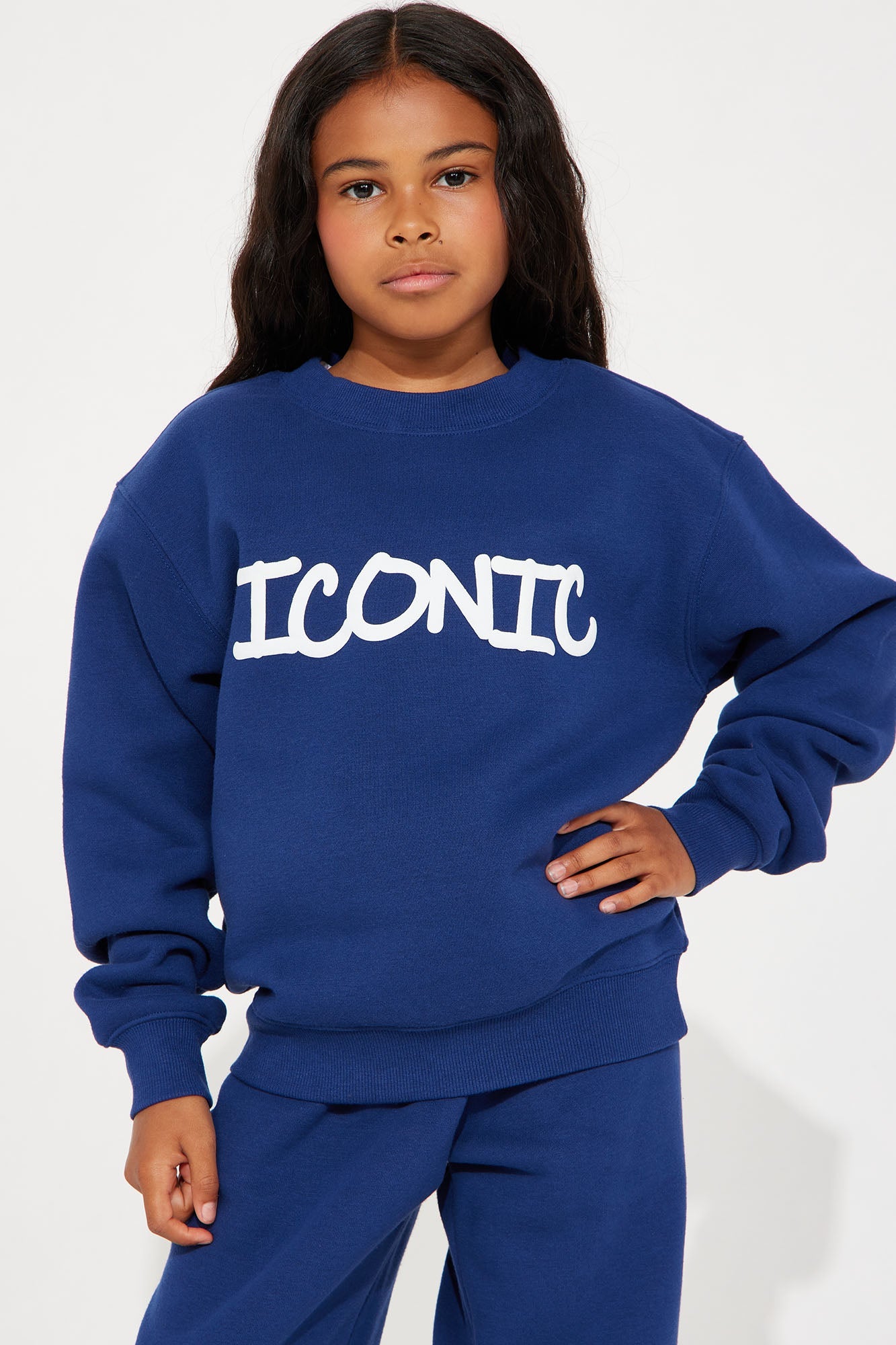 Mini Iconic Sweatpant Set - Navy