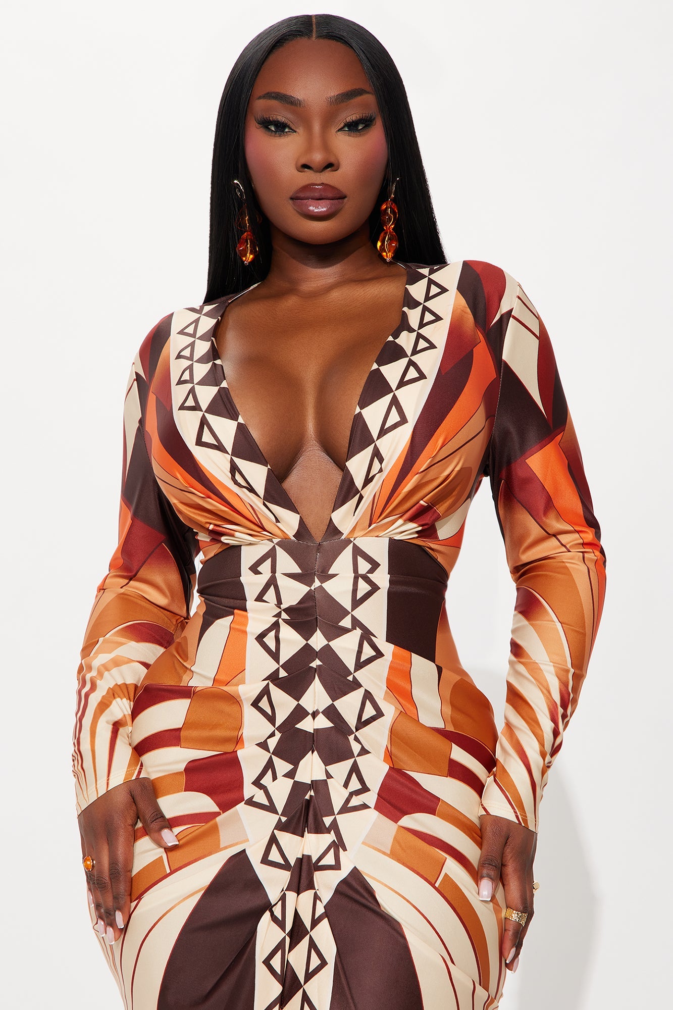 Camilla Maxi Dress - Brown/combo