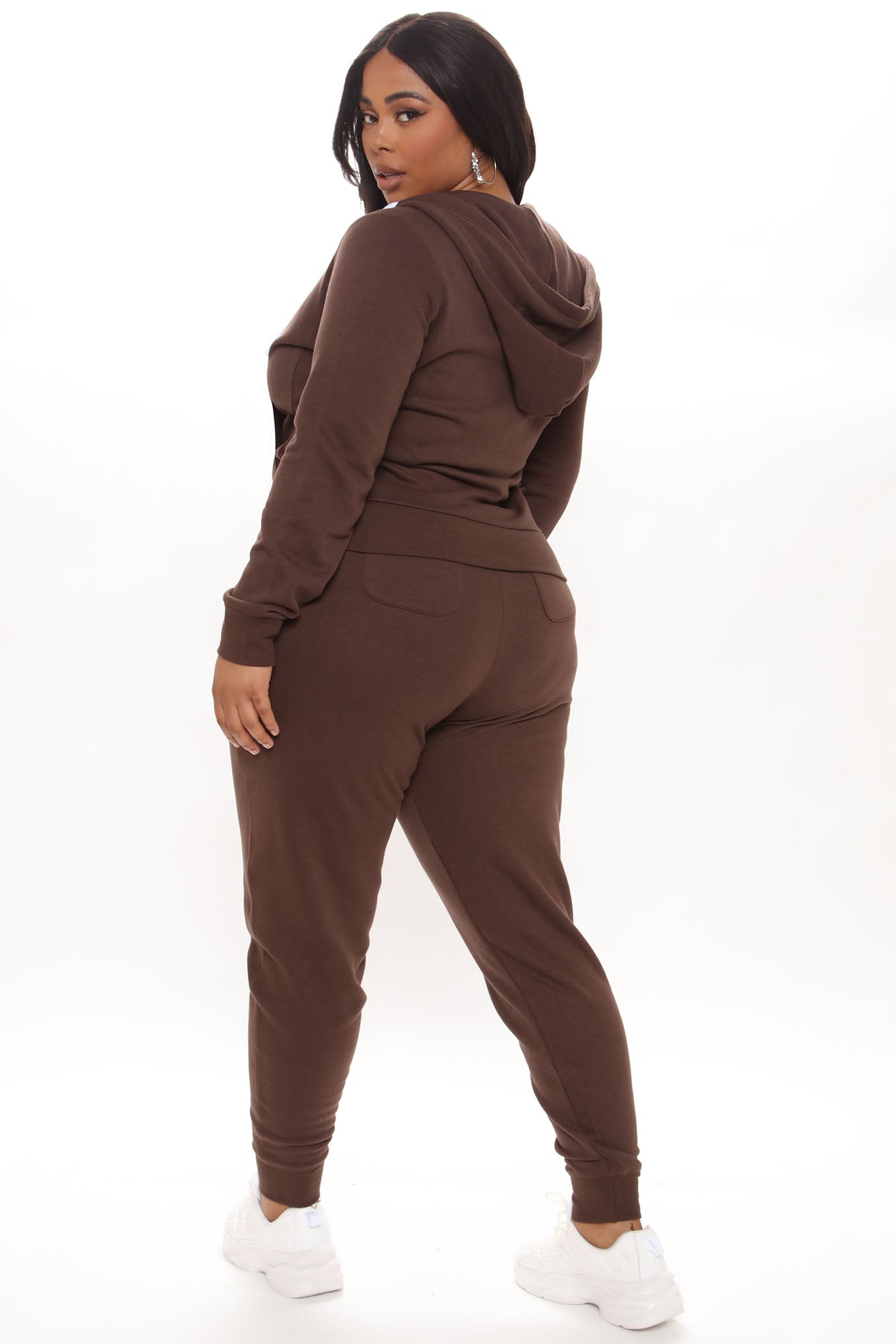 Relaxed Vibe Zip Up Jacket - Chocolate