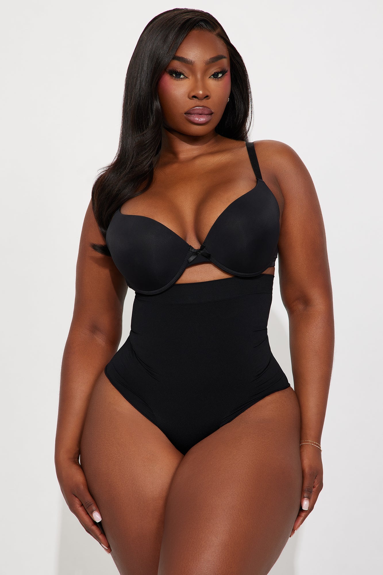 Nova Sculpt High Waist Thong Shapewear Panty - Black