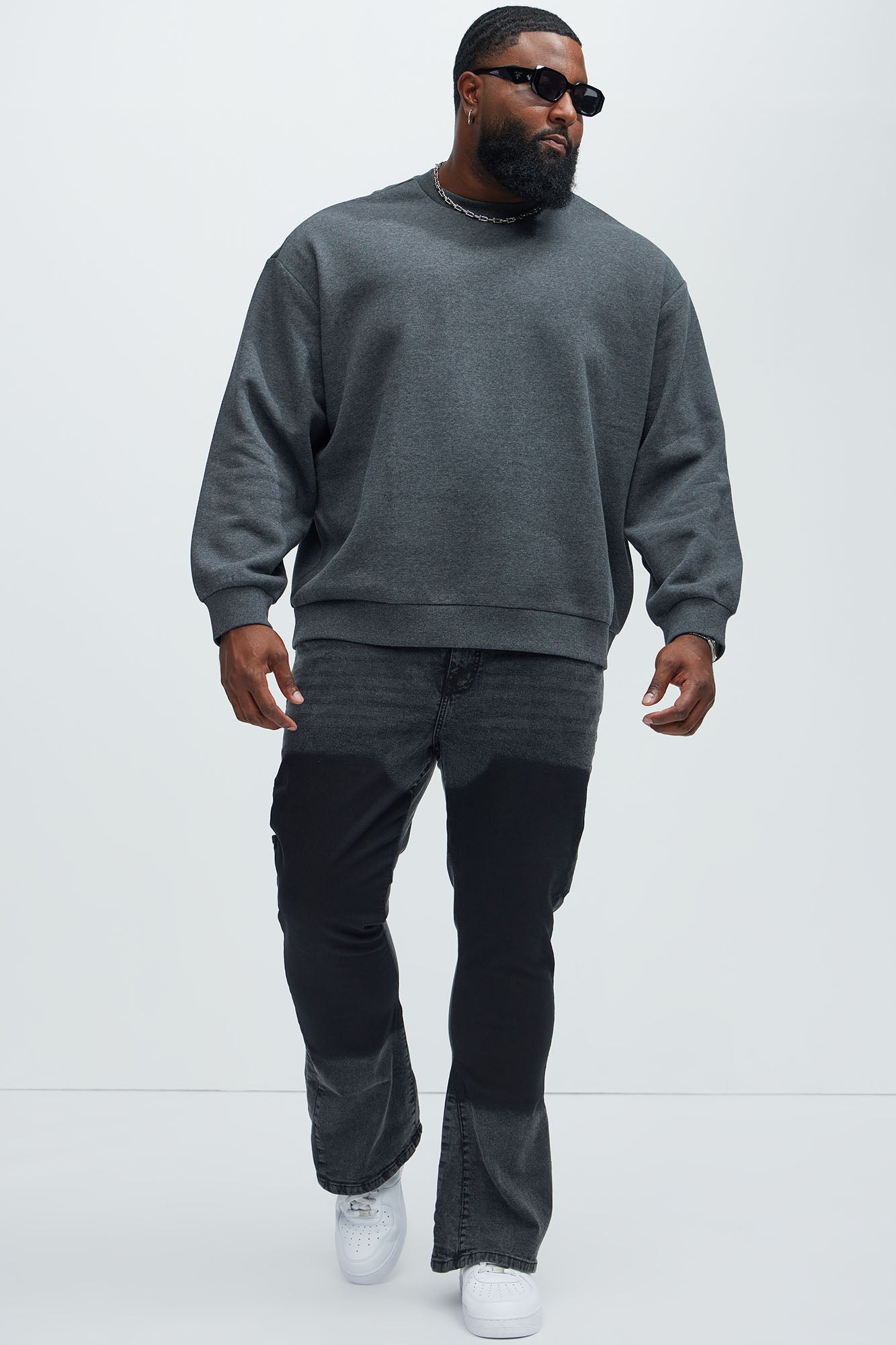 Tyson Crew Neck Sweatshirt - Charcoal