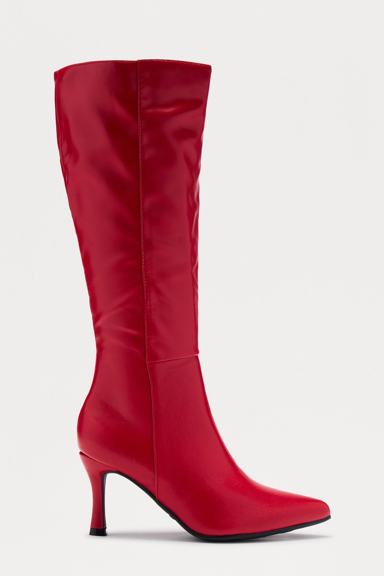 Edge Knee High Boots - Red